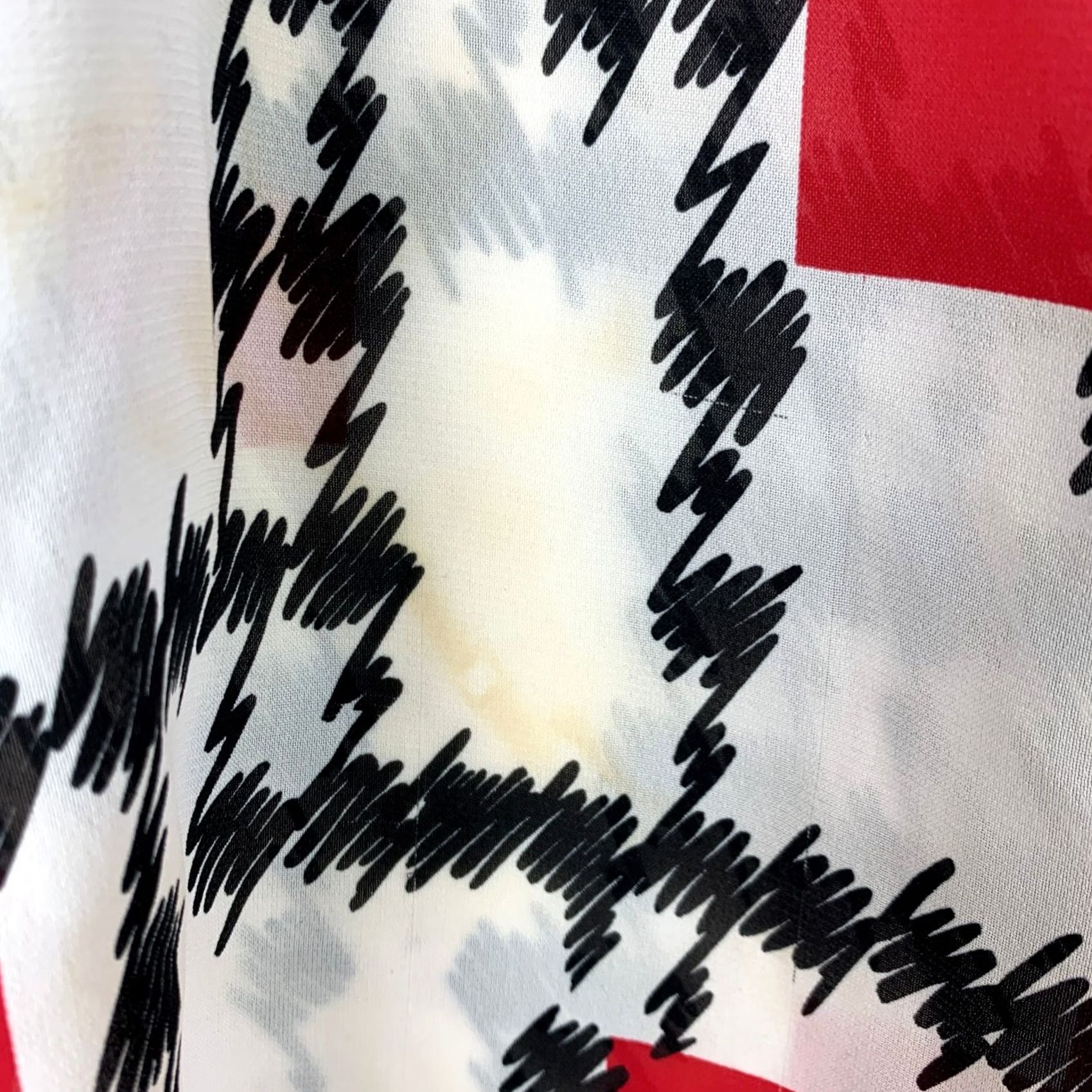 Vintage VINTAGE Shapely Shirt 80s White Geometric Silky Button Up Camp 14 Mens Size XL / US 12-14 / IT 48-50 - 5 Thumbnail