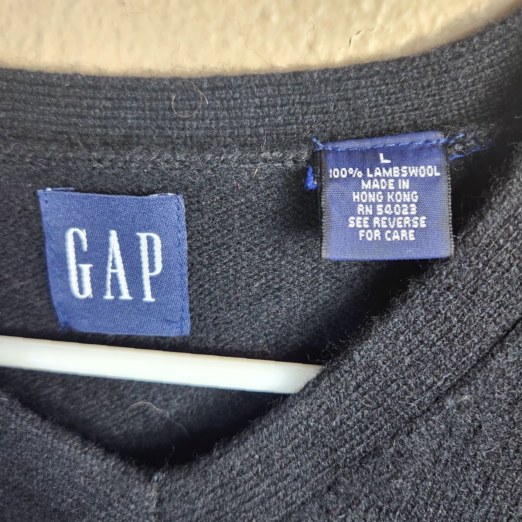 Gap VINTAGE Gap Mens |L| Black 100% Lambswool Knit V-Neck Vest Shirt Mens L Black Lambswool Knit V-Neck Vest Size US L / EU 52-54 / 3 - 2 Thumbnail