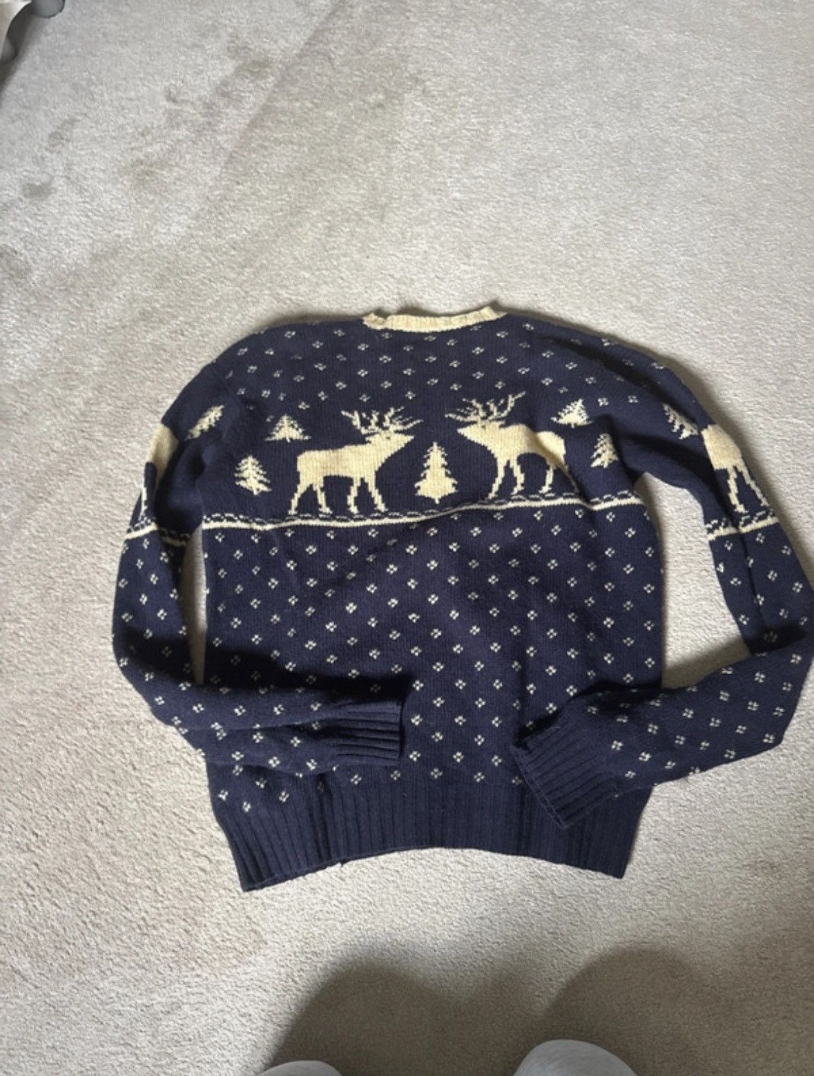 Polo Ralph Lauren Rare 90’s Polo RL Hand Knit Deer Wool Holiday Wildlife Sweater Jumper Pullover Size US L / EU 52-54 / 3 - 3 Thumbnail