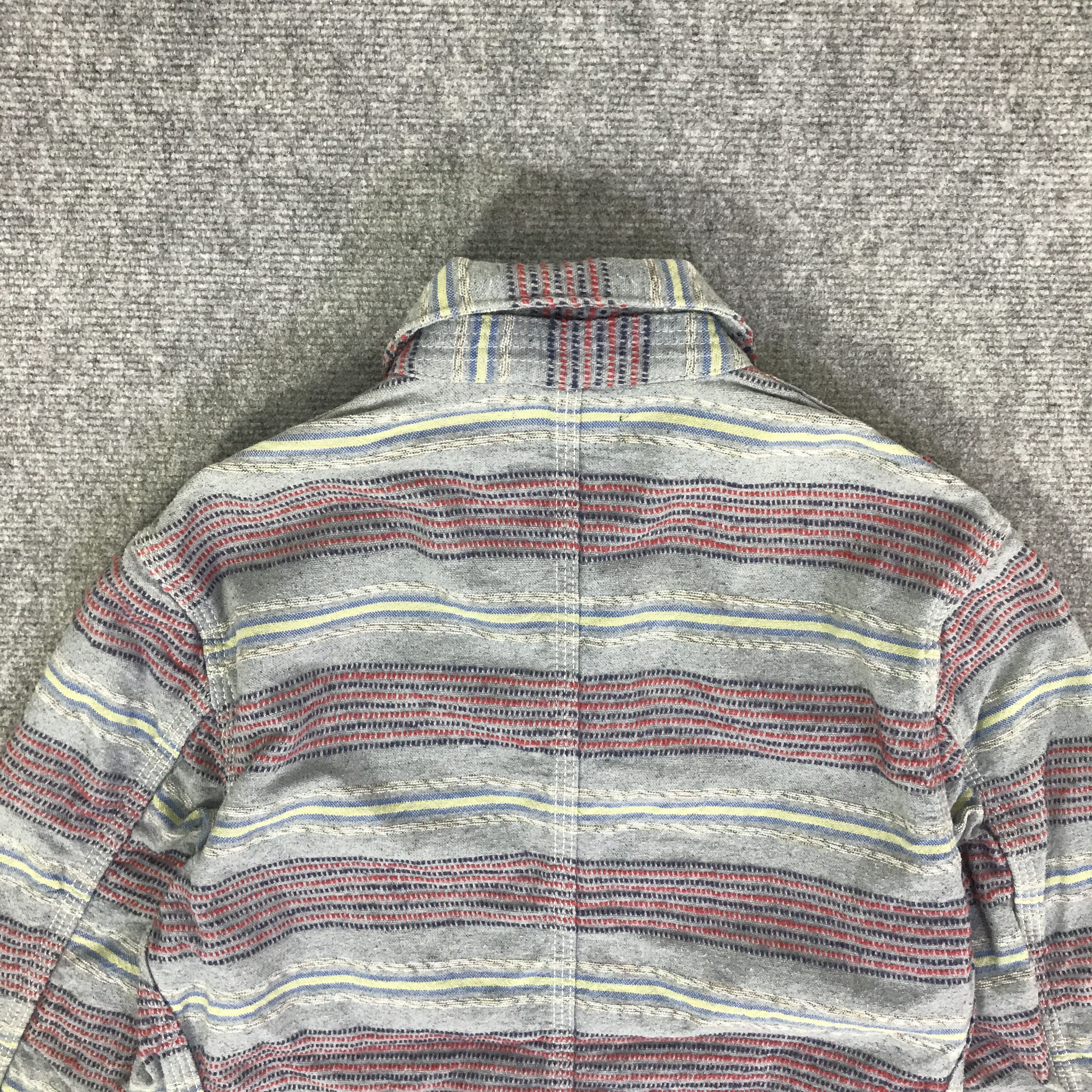 Blue Blue Japan BLUE BLUE INDIGO BUTTON STRIPED DESIGN JACKET K81B15 Size US M / EU 48-50 / 2 - 4 Thumbnail