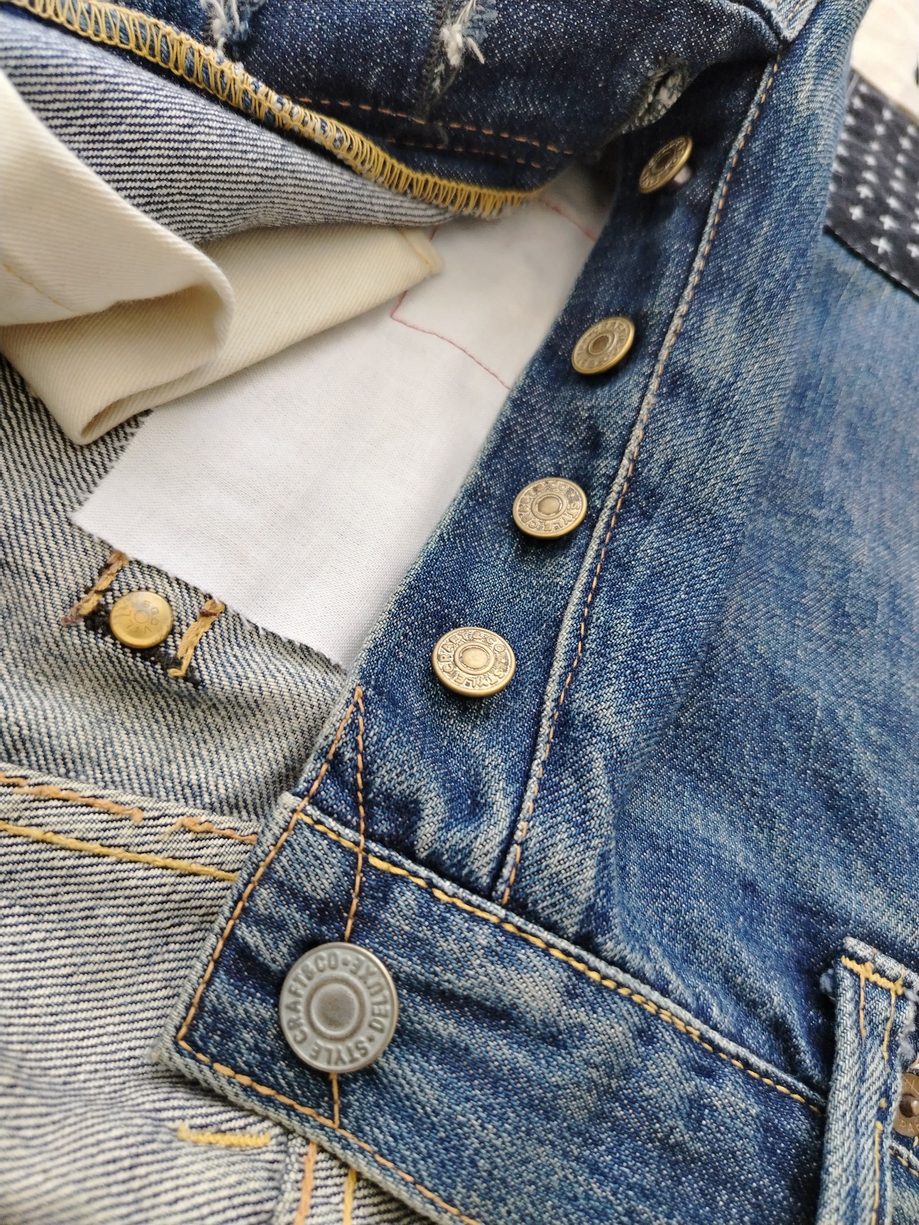 Evisu Evisu Jeans Vintage (Evis) Boro Remaked Size US 31 - 11 Thumbnail