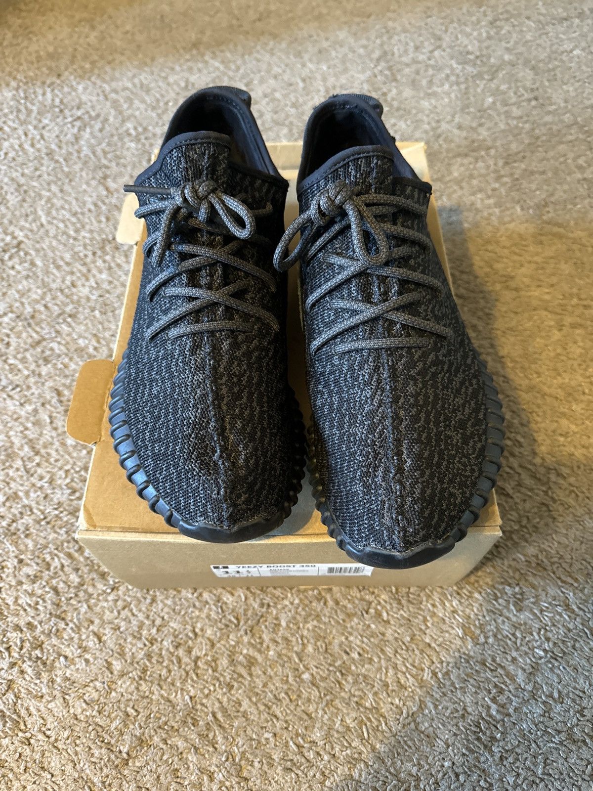 Adidas Adidad Yeezy 350 Pirate Black 2015 Size US 11.5 / EU 44-45 - 2 Thumbnail