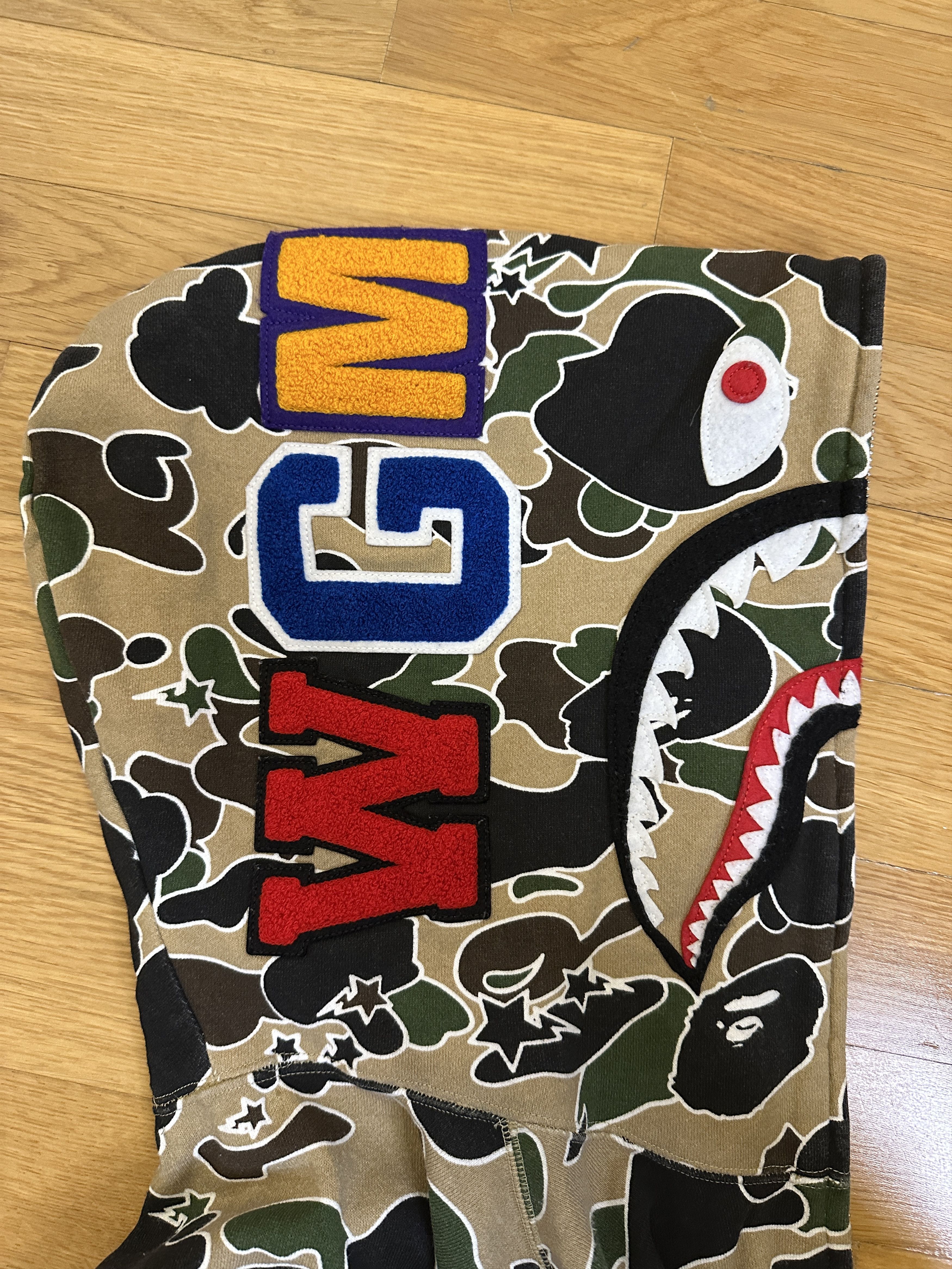 Bape BAPE Shark Full Zip Hoodie Beige Camo Size US M / EU 48-50 / 2 - 16 Thumbnail