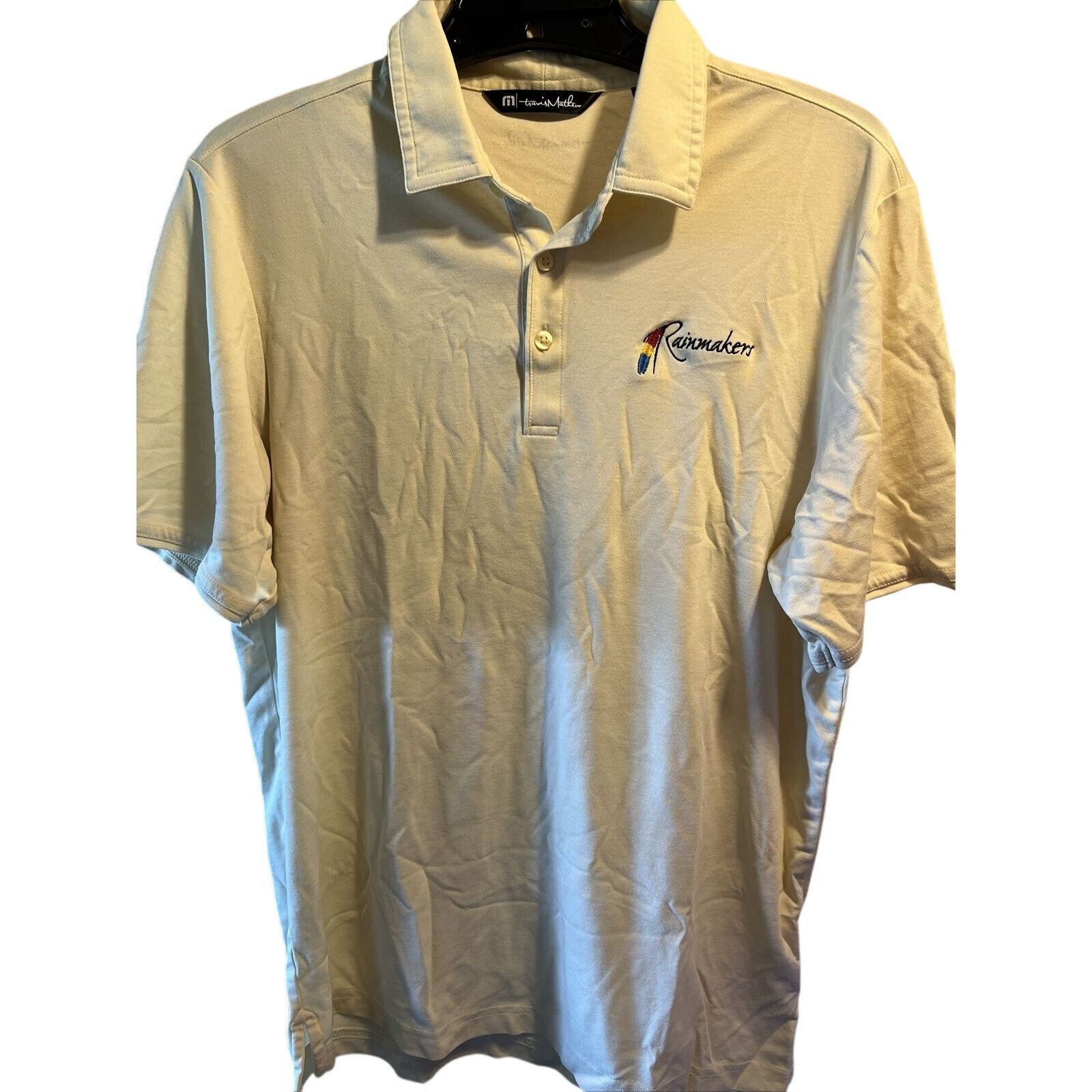 TravisMathew Travis Mathew Shirt Mens M SS Button Polo Yellow Rainmaker Size US M / EU 48-50 / 2 - 1 Thumbnail