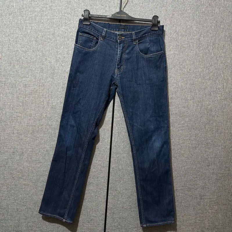 Prada Prada Men's Blue Cotton Logo-Embroidered Casual Pants Size US 30 / EU 46 - 1 Thumbnail