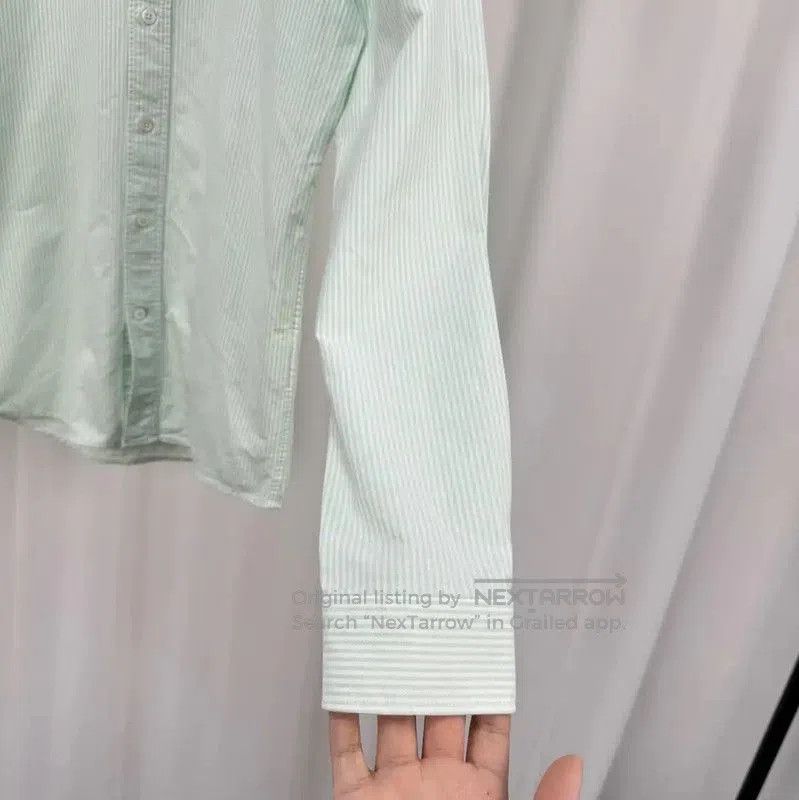 AMI AMI Light Green Long Sleeve Embroidered Shirt . Size L / US 10 / IT 46 - 4 Thumbnail