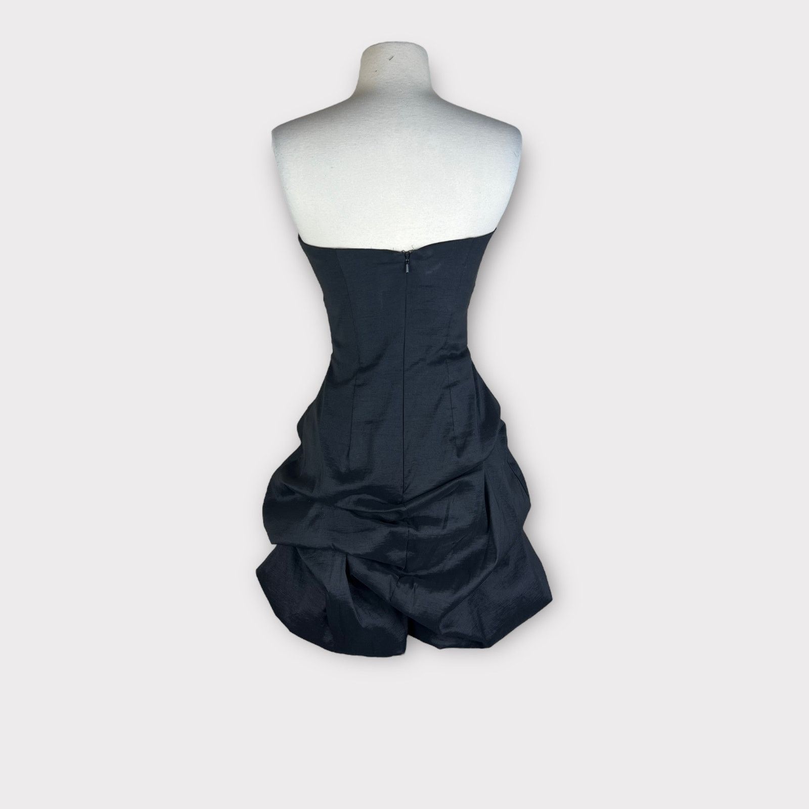 Vintage Jessica McClintock | Y2K Strapless Rhinestone Bubble Dress Size XS / US 0-2 / IT 36-38 - 8 Thumbnail