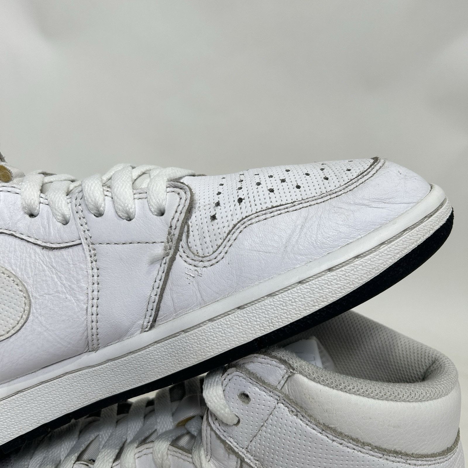 Nike Nike Air Jordan 1 High Retro OG “White Perforated” Size US 12 / EU 45 - 8 Thumbnail