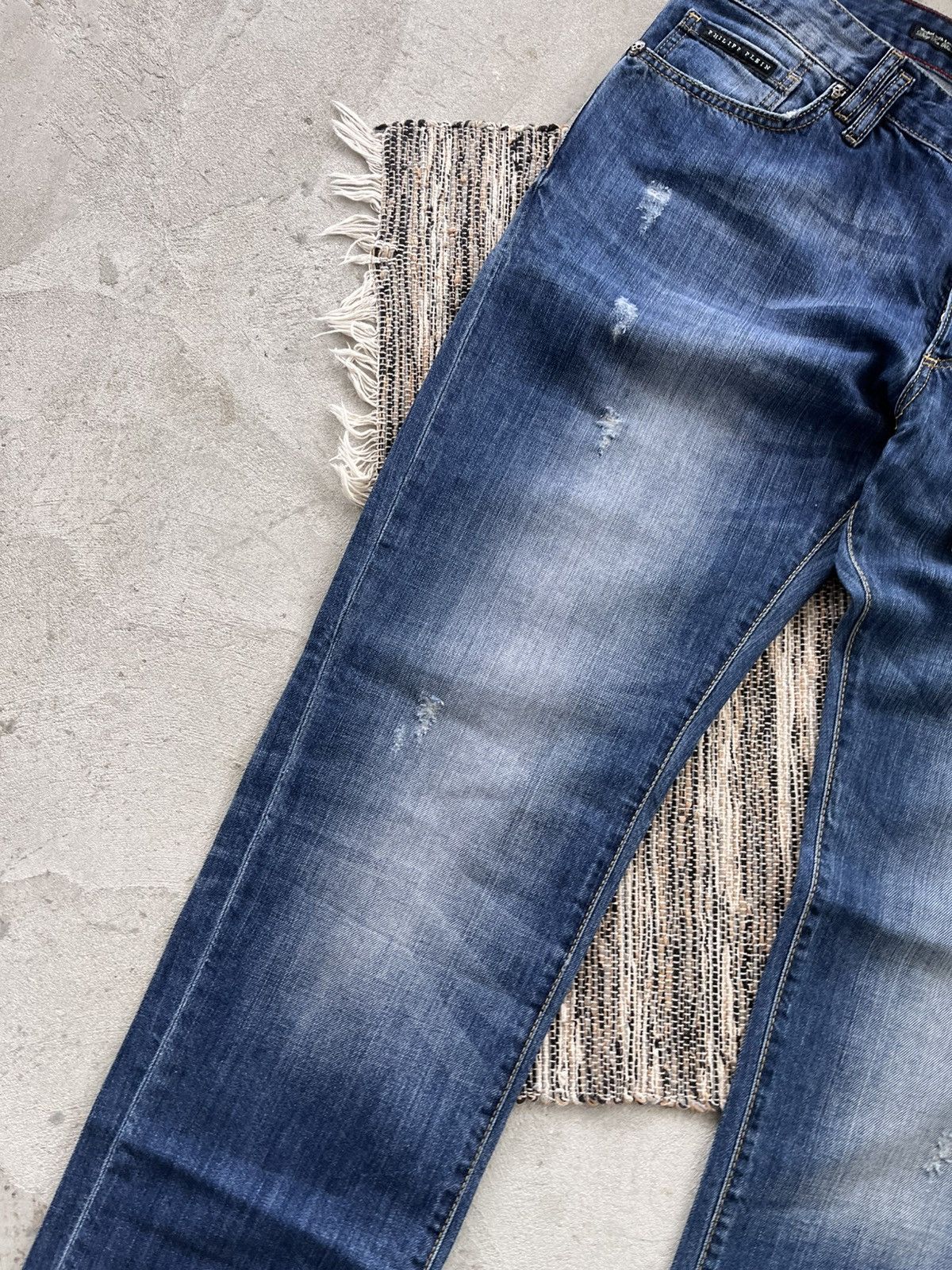 Philipp Plein New Philipp Plein Jeans Heavy Metal Logo Y2K Distressed Size US 36 / EU 52 - 5 Thumbnail