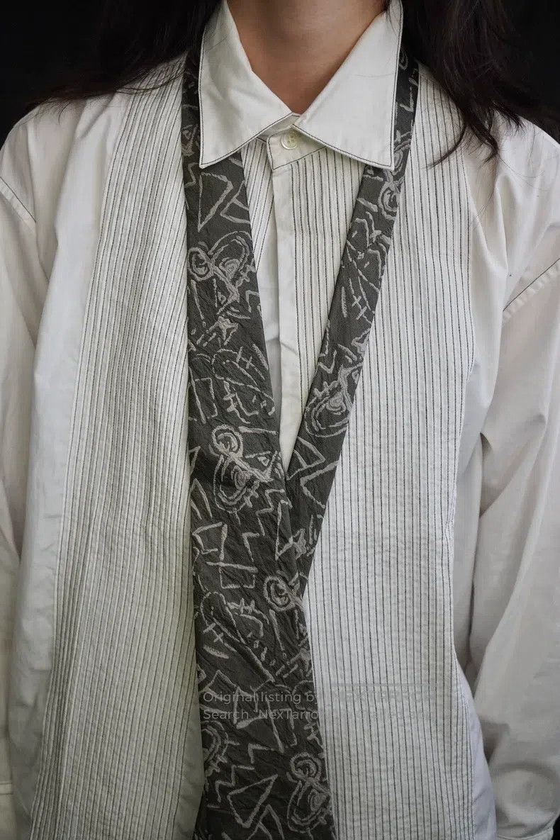 Issey Miyake Issey Miyake Silk Geometric Pattern Tie Size ONE SIZE - 1 Thumbnail
