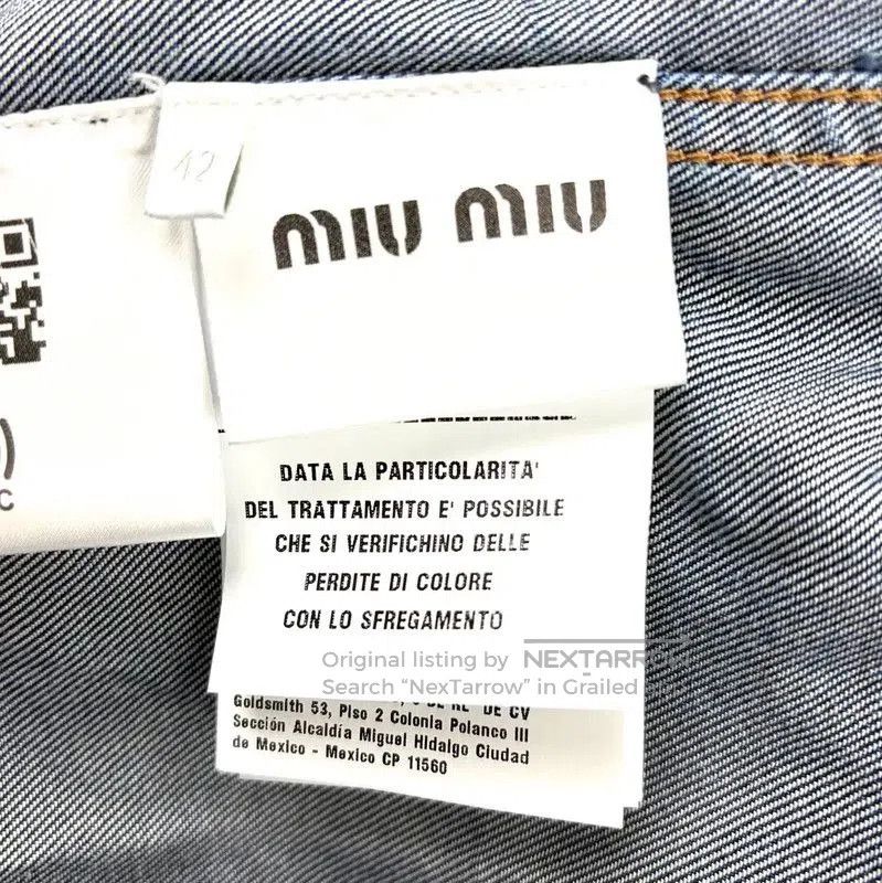 Miu Miu Miu Miu Blue Cotton Shirt for Women . Size XXS / US 00 / IT 34 - 4 Thumbnail