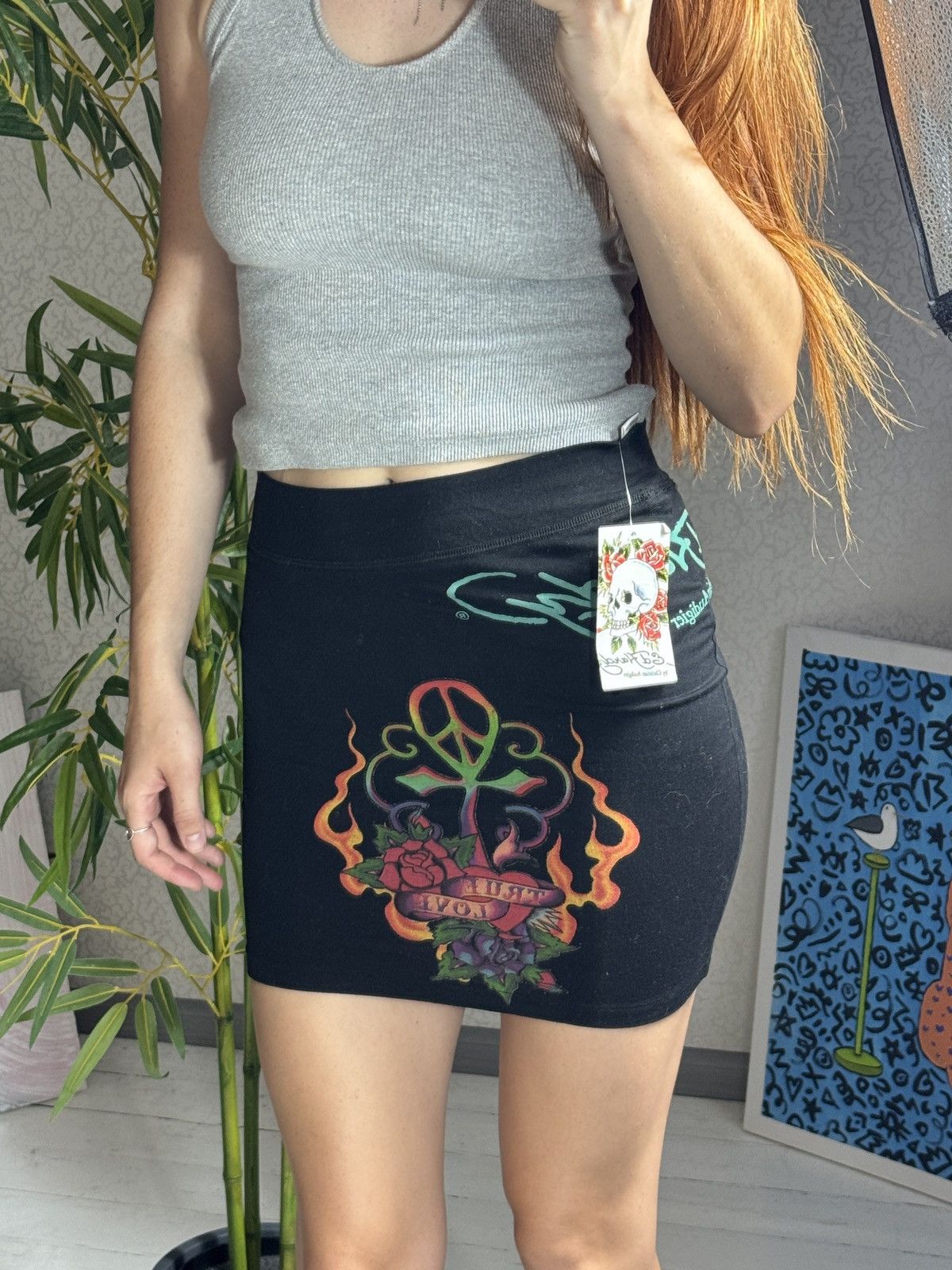 Ed Hardy VINTAGE ED HARDY 2000s MINI SKIRT Size 28" / US 6 / IT 42 - 10 Thumbnail