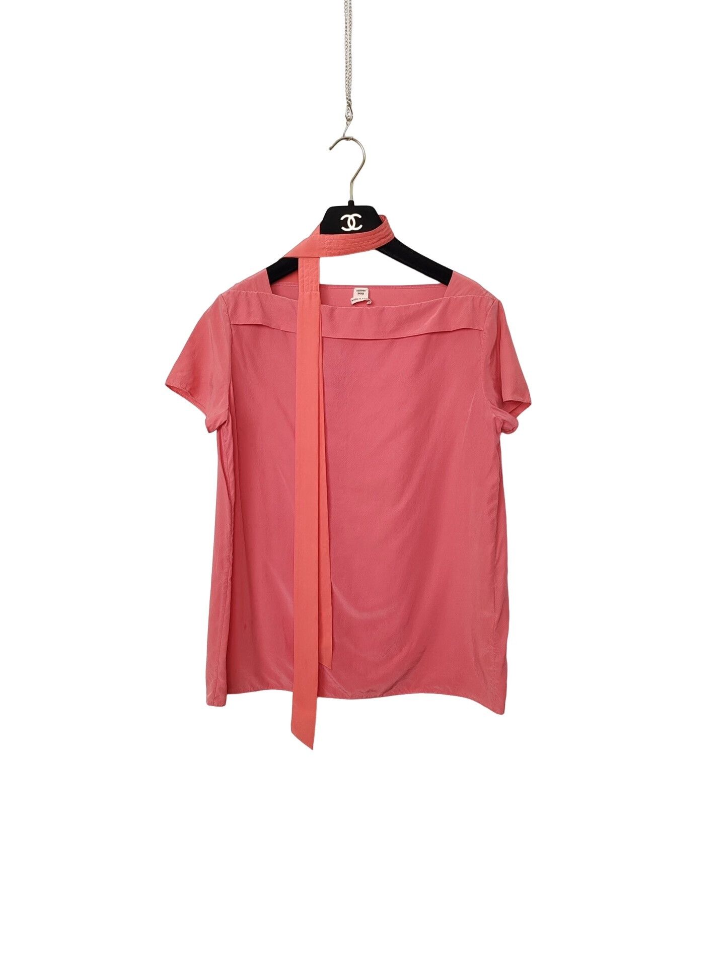 Hermes Hermès Silk Short Sleeve Blouse Size 34 Size XS / US 0-2 / IT 36-38 - 1 Thumbnail
