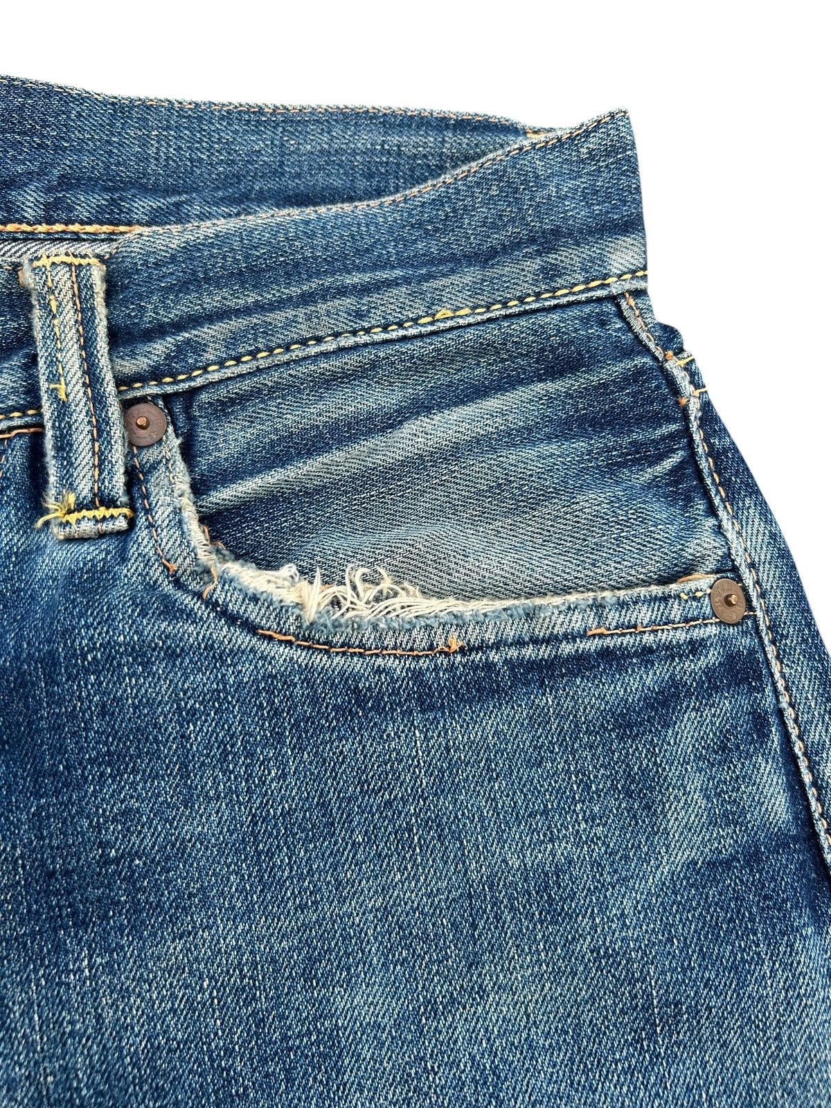 Kapital Thrashed Vintage Evisu Selvedge Denim Jeans Size US 28 / EU 44 - 10 Thumbnail