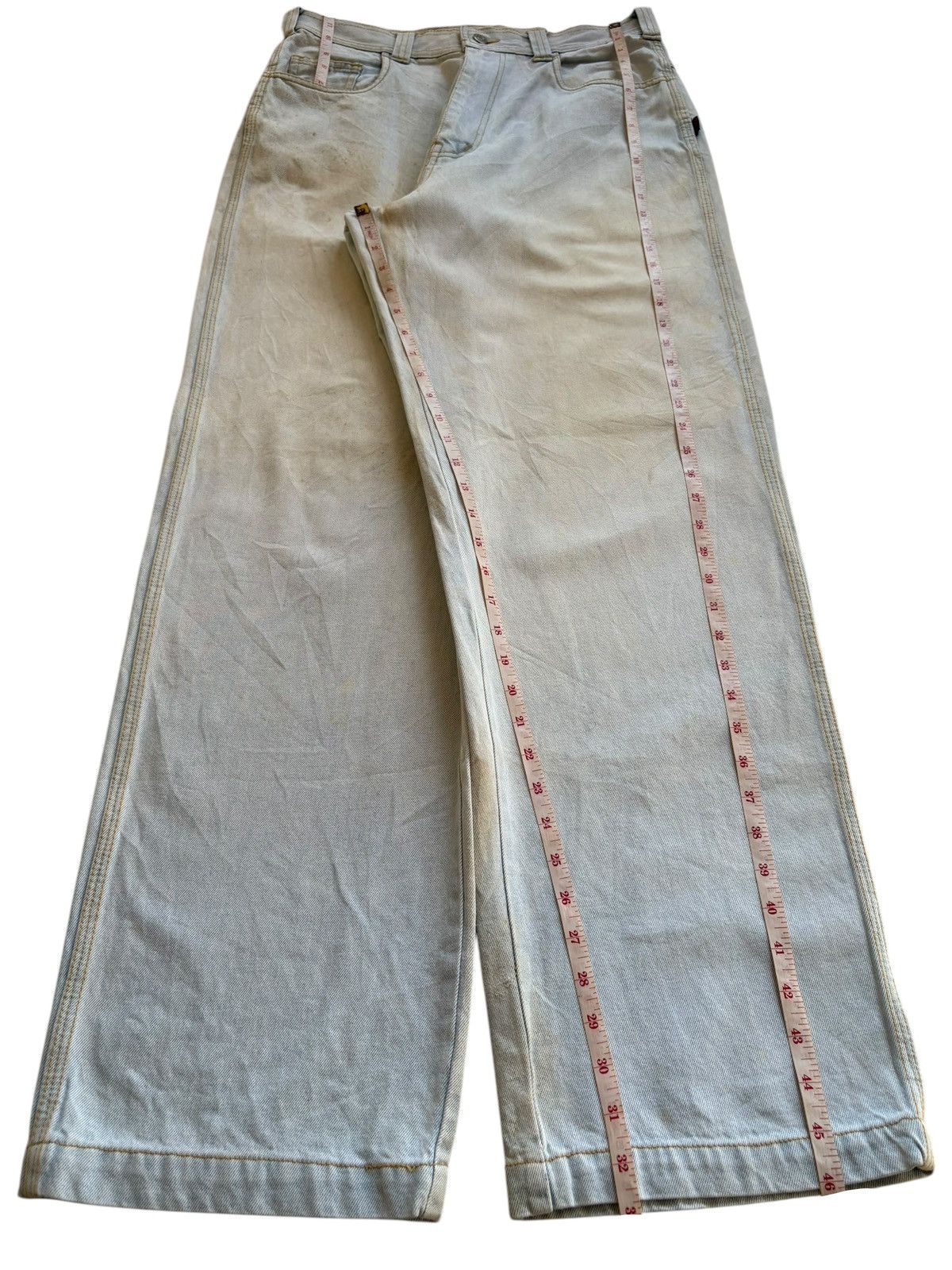 Japanese Brand Vintage Japanese Brand Light Blue Mud Wash Baggy Jeans Size US 32 / EU 48 - 11 Thumbnail