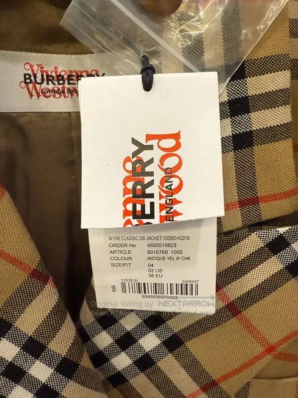Burberry Burberry Brown Wool Check Double-Breasted Trench Coat. Size S / US 4 / IT 40 - 8 Thumbnail