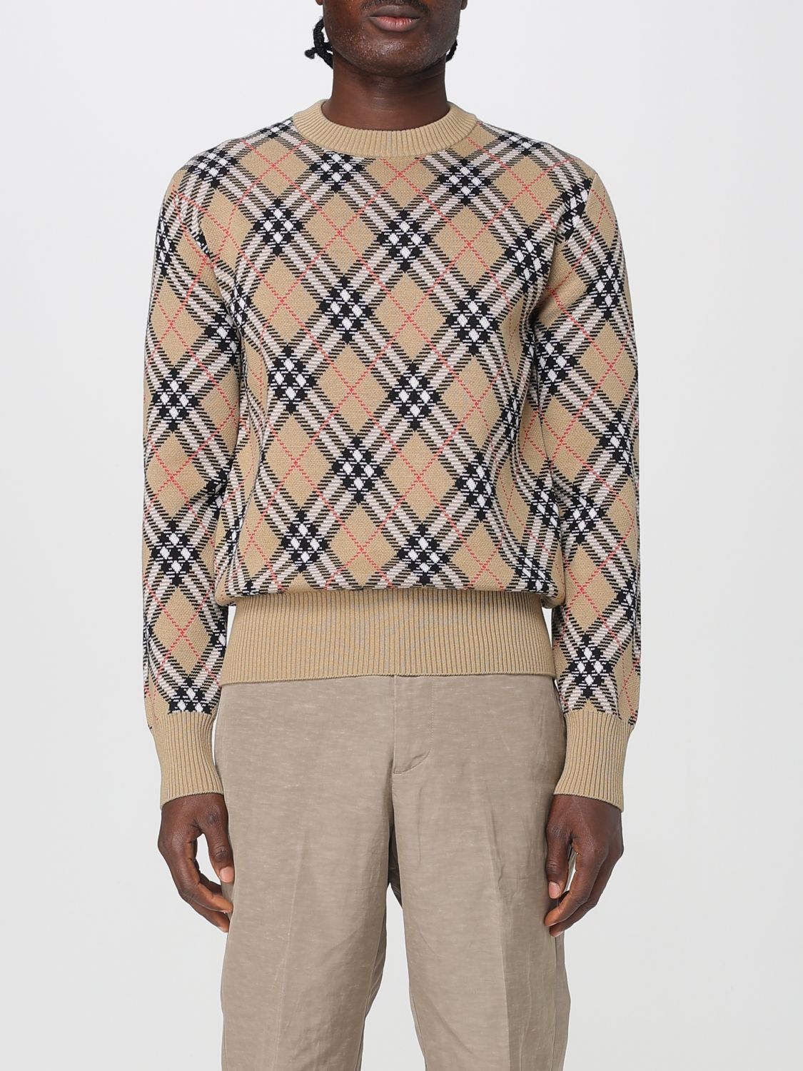 Burberry Burberry Sweater Men Beige Size US M / EU 48-50 / 2 - 1 Thumbnail