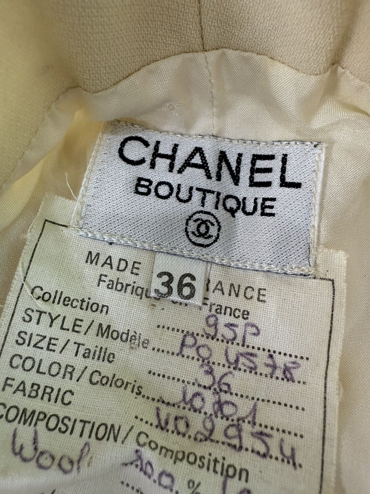 Chanel Chanel Boutique Beige Wide Leg Trousers Size 26" / US 2 / IT 38 - 9 Thumbnail