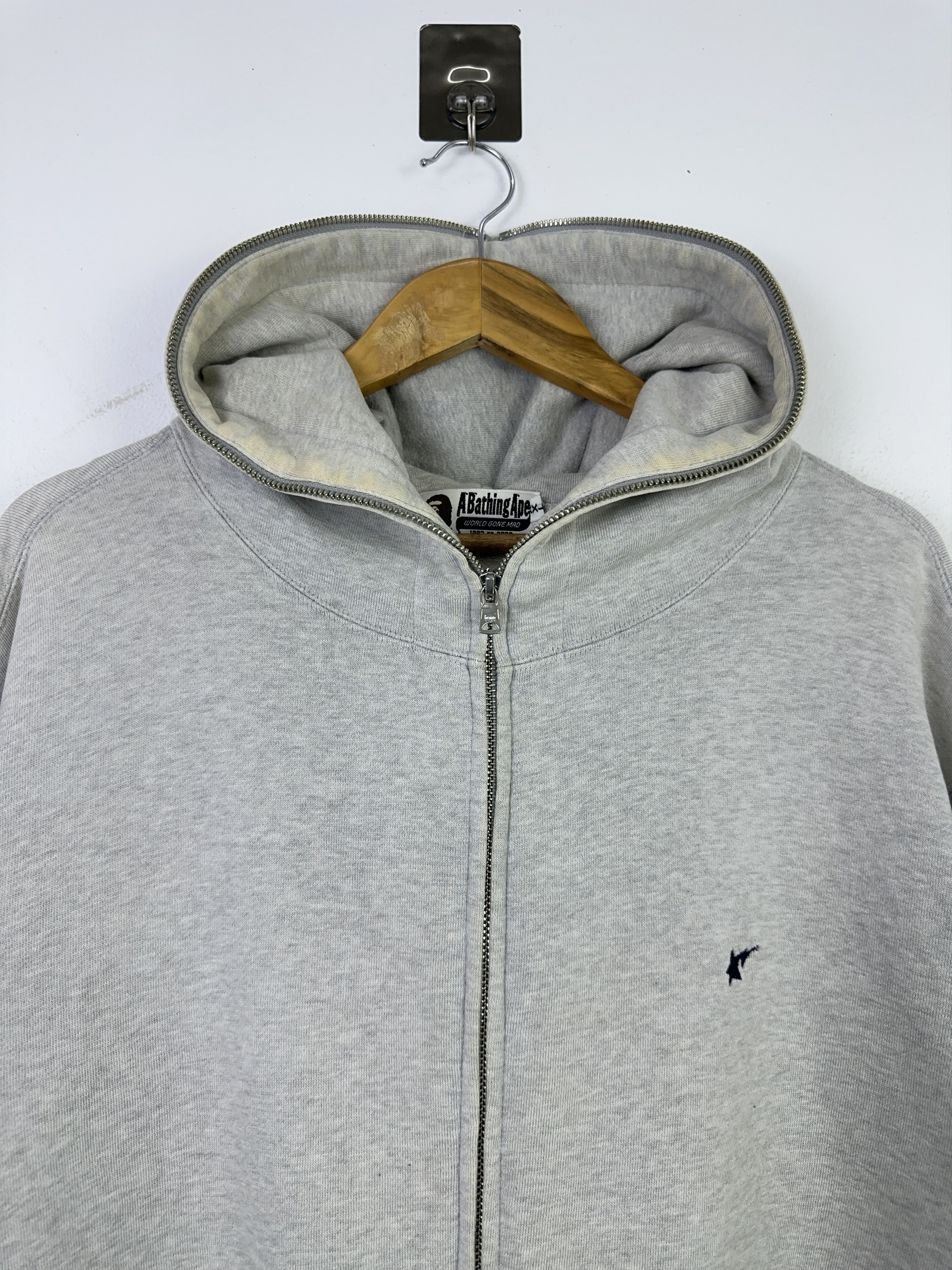 Bape A Bathing Ape BAPE Star Logo Grey Full-Zip Hoodie BP007 Size US XXL / EU 58 / 5 - 2 Thumbnail