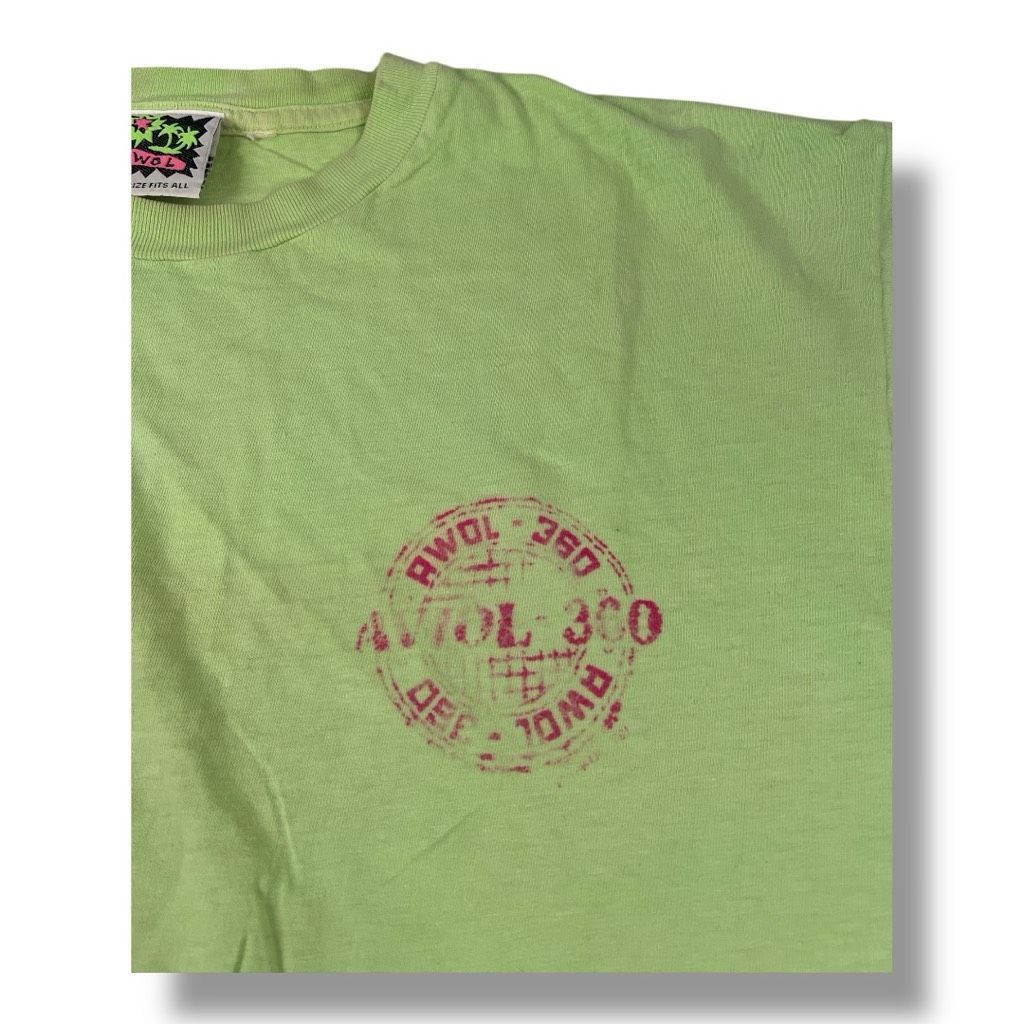 Other Vintage AWOL Green Single Stitch T-Shirt One Size Extra Larg Size US XL / EU 56 / 4 - 3 Thumbnail