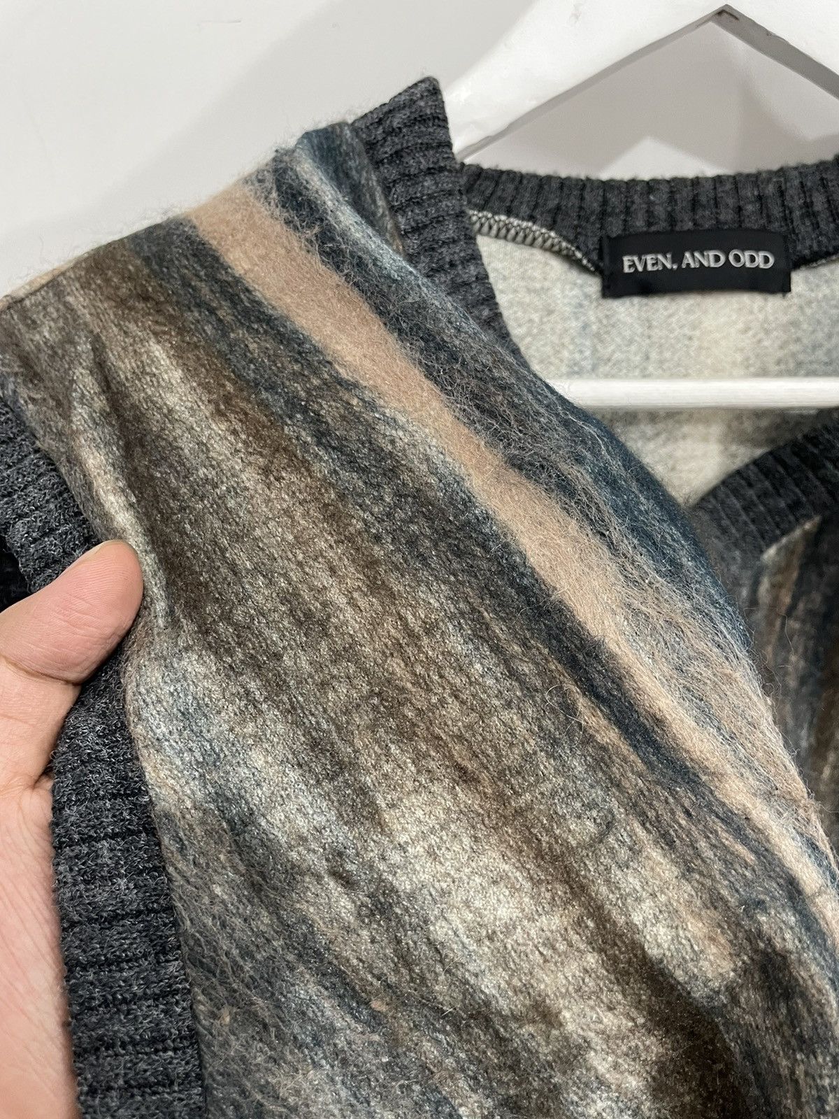 Jean Paul Gaultier Vintage even and odd knit vest mohair japan Size US L / EU 52-54 / 3 - 4 Thumbnail
