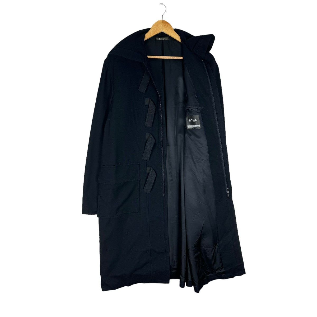 Yohji Yamamoto 🌟80s LQ YOHJI YAMAMOTO HOODIE BONDAGE LONG COAT JACKET Size US L / EU 52-54 / 3 - 8 Thumbnail
