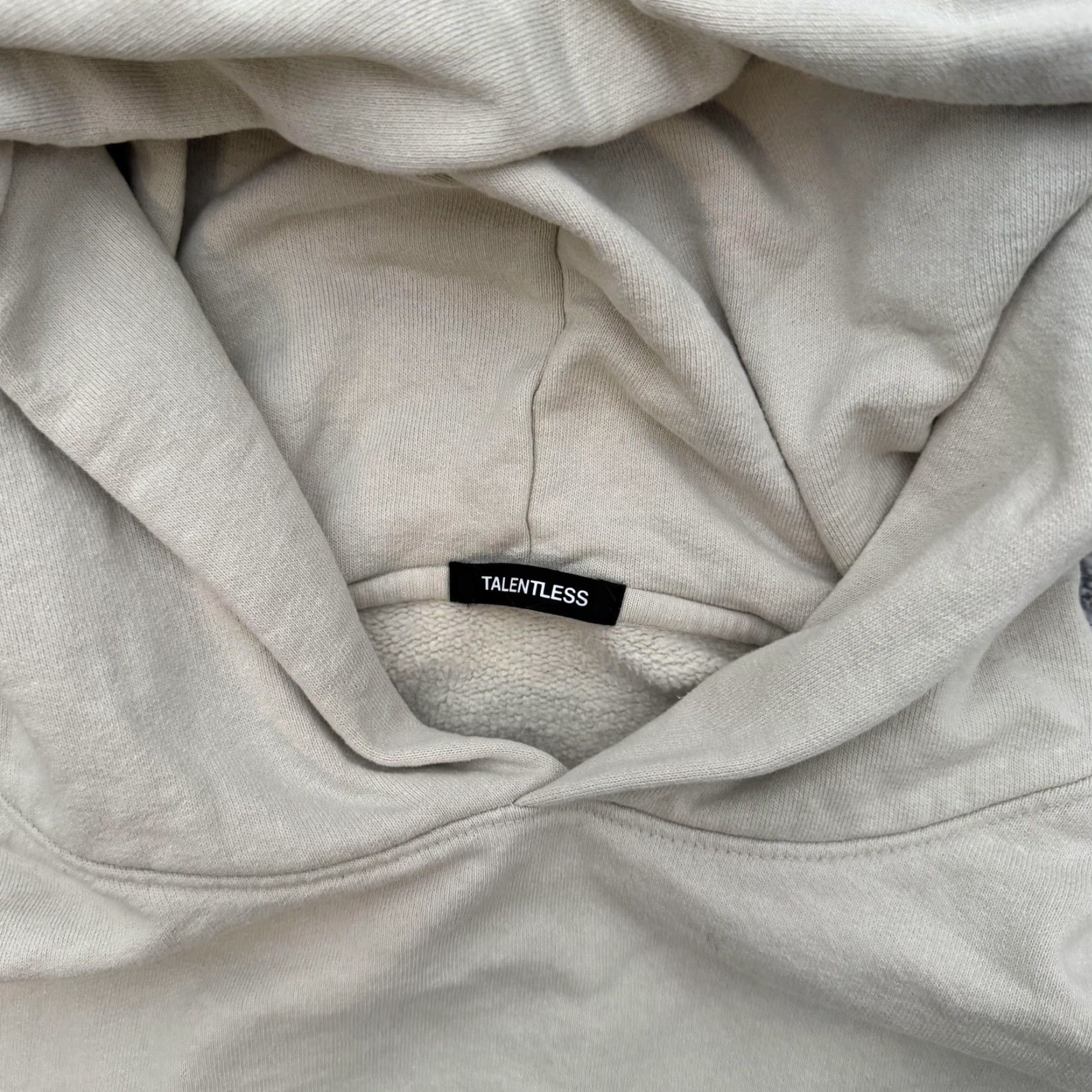 Talentless Talentless Hoodie Mens Medium Beige Pullover Kangaroo Pocket Casual Sweatshirt Size US M / EU 48-50 / 2 - 5 Thumbnail