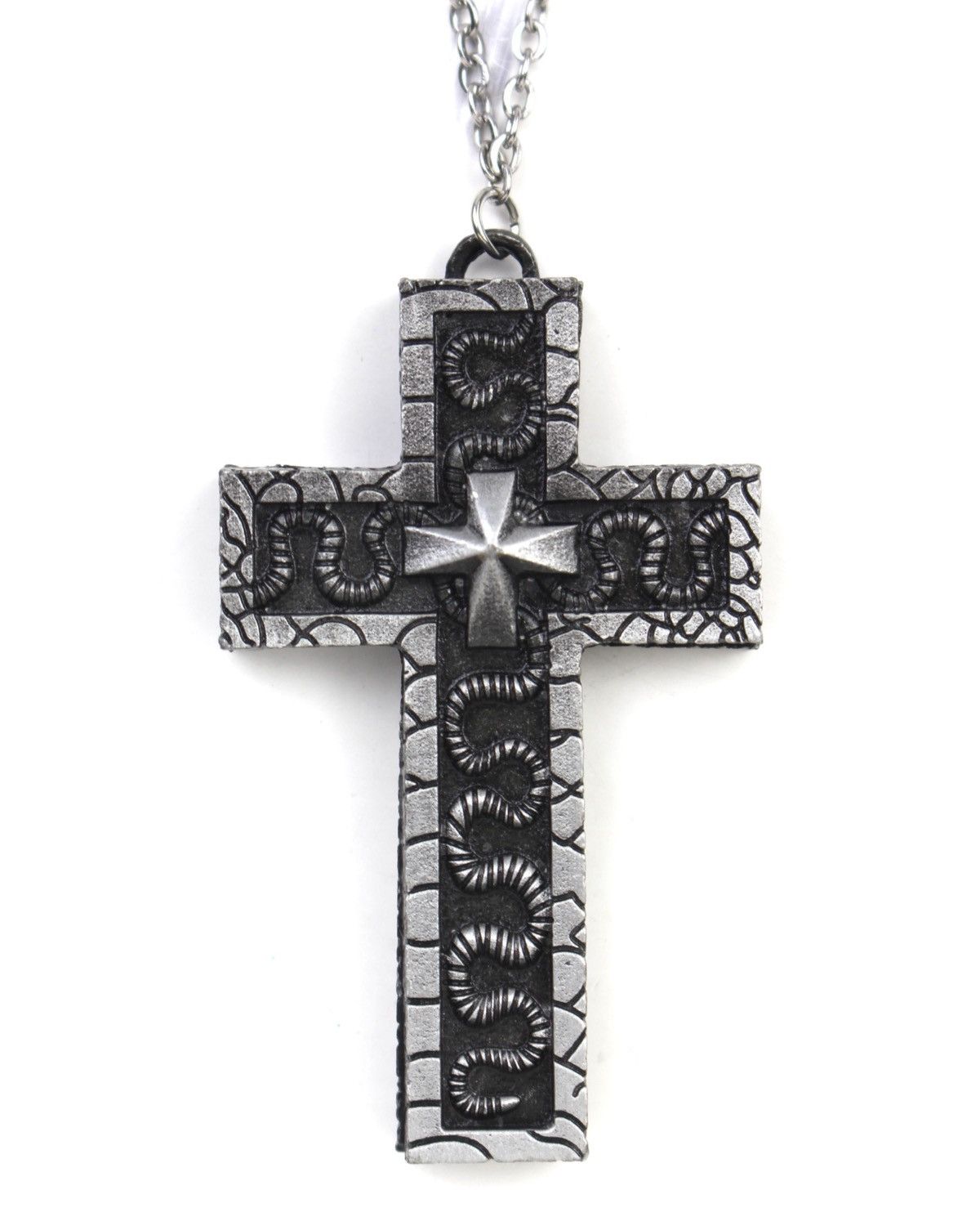 Vintage 2000S JAPANESE MADE LOCKED CROSS GOTHIC REVIVAL NECKLACE Size ONE SIZE - 1 Thumbnail