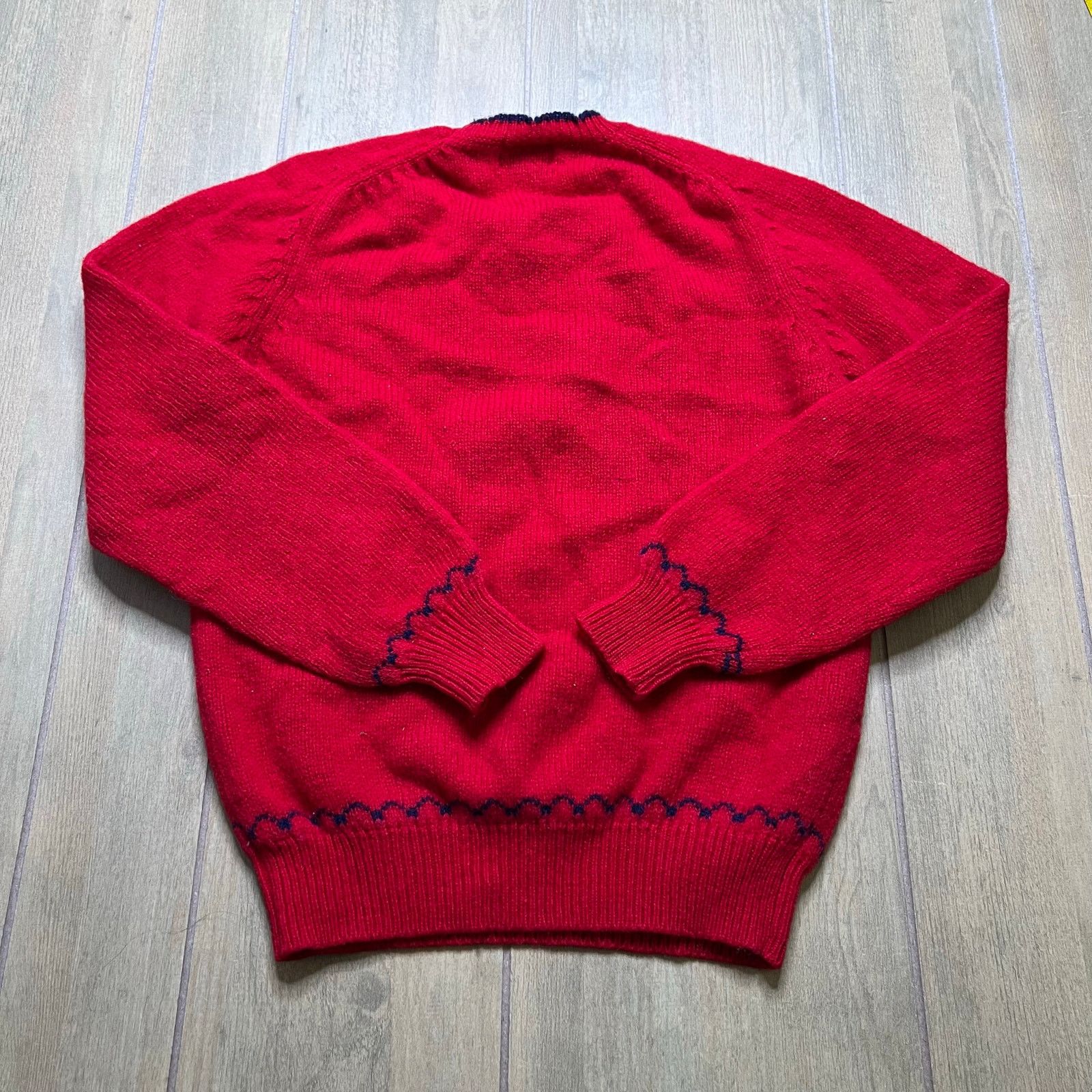 Vintage Vintage Lands’ End Red Wool Sweater Womens M Monogram CBM Size M / US 6-8 / IT 42-44 - 5 Thumbnail