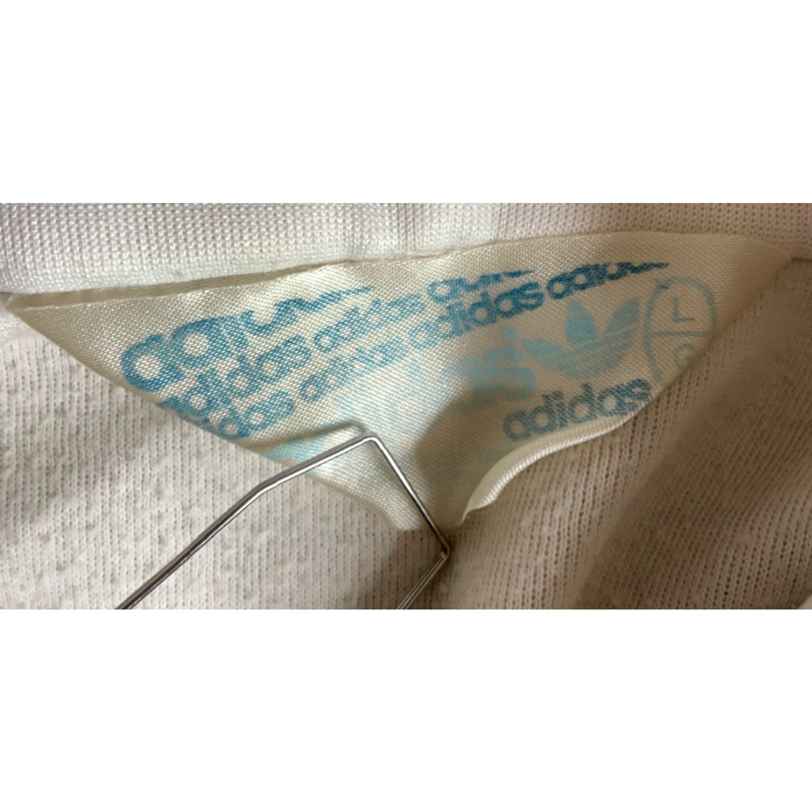 Adidas VINTAGE adidas Track Jacket Mens M White Blue Striped 80s 90s Hip Hop Retro Full Zip Pockets Unlined Zip Stand-Up Collar Regular Fit Casual Size US M / EU 48-50 / 2 - 3 Thumbnail