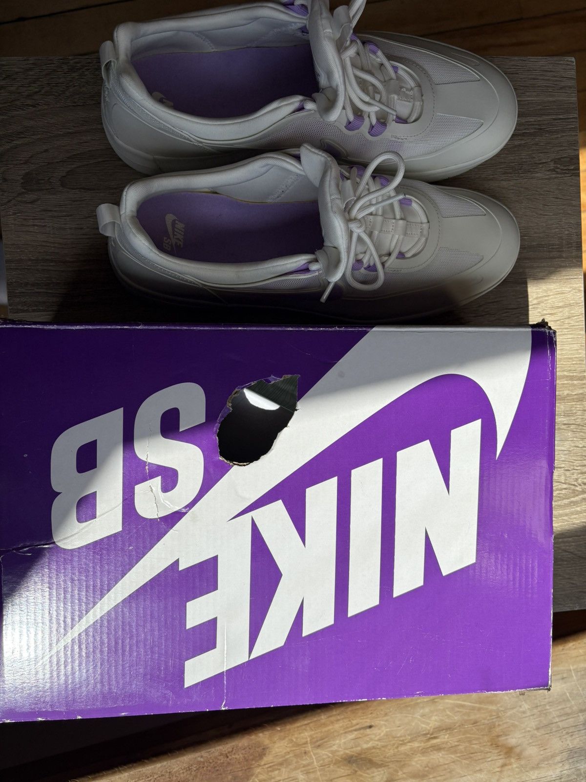 Nike Nike SB Nyjah Free 2 Summit White Lilac Size US 11.5 / EU 44-45 - 11 Thumbnail