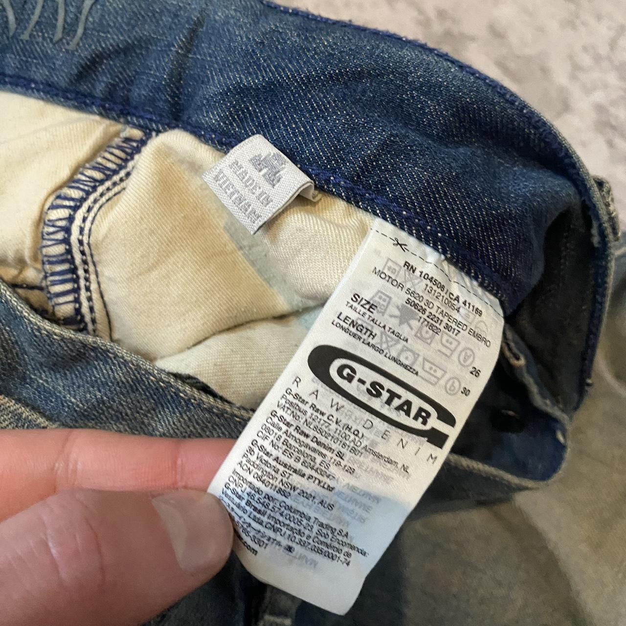 G-Star G-Star raw denim jeans with white paint markings Size US 32 / EU 48 - 7 Thumbnail