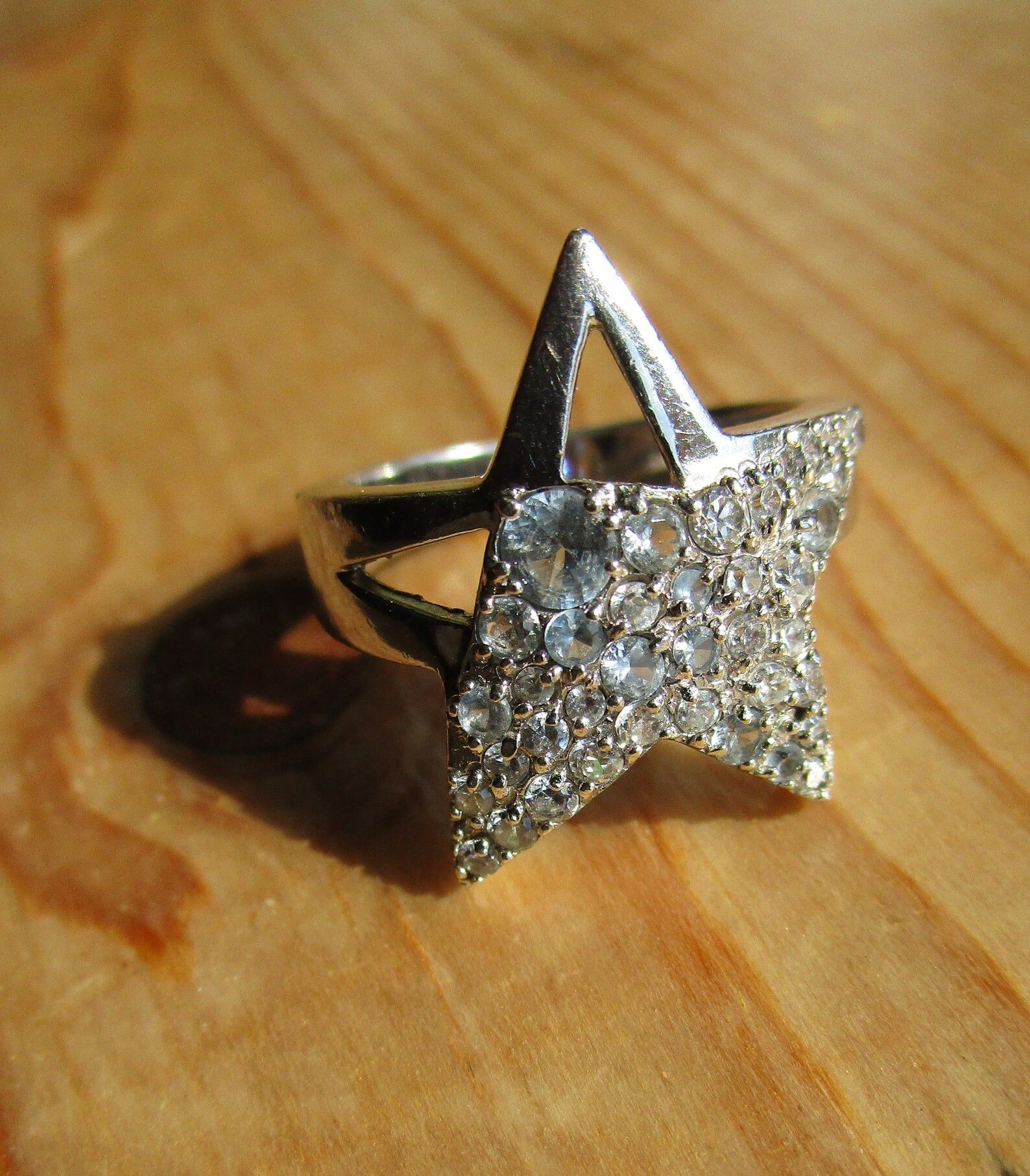 Mugler Star Ring Blue Gem .925 Silver Size ONE SIZE - 9 Thumbnail