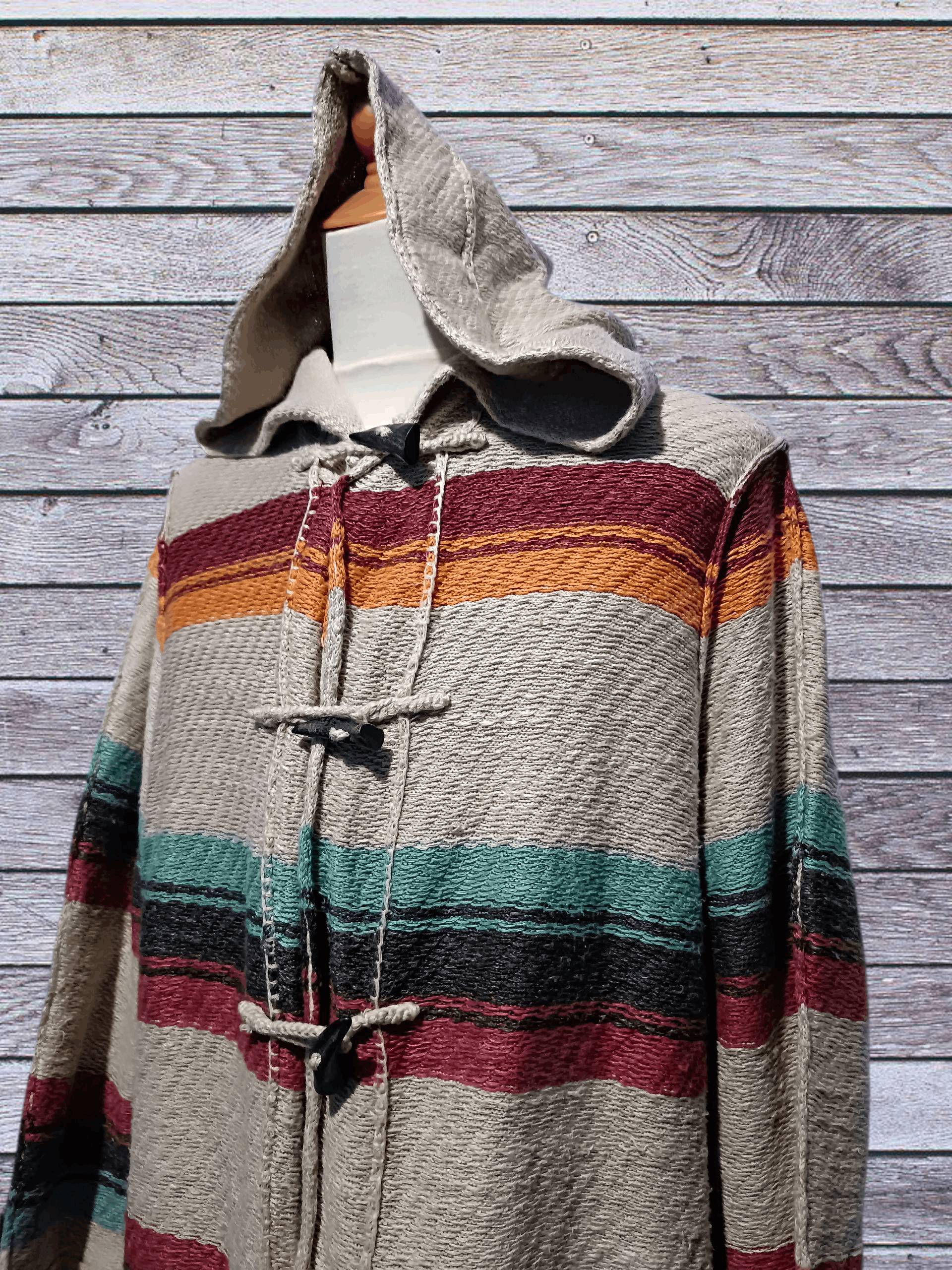 Ralph Lauren Ralph Lauren Southwestern Hooded Knit Toggle Coat Cotton Size L / US 10 / IT 46 - 2 Thumbnail