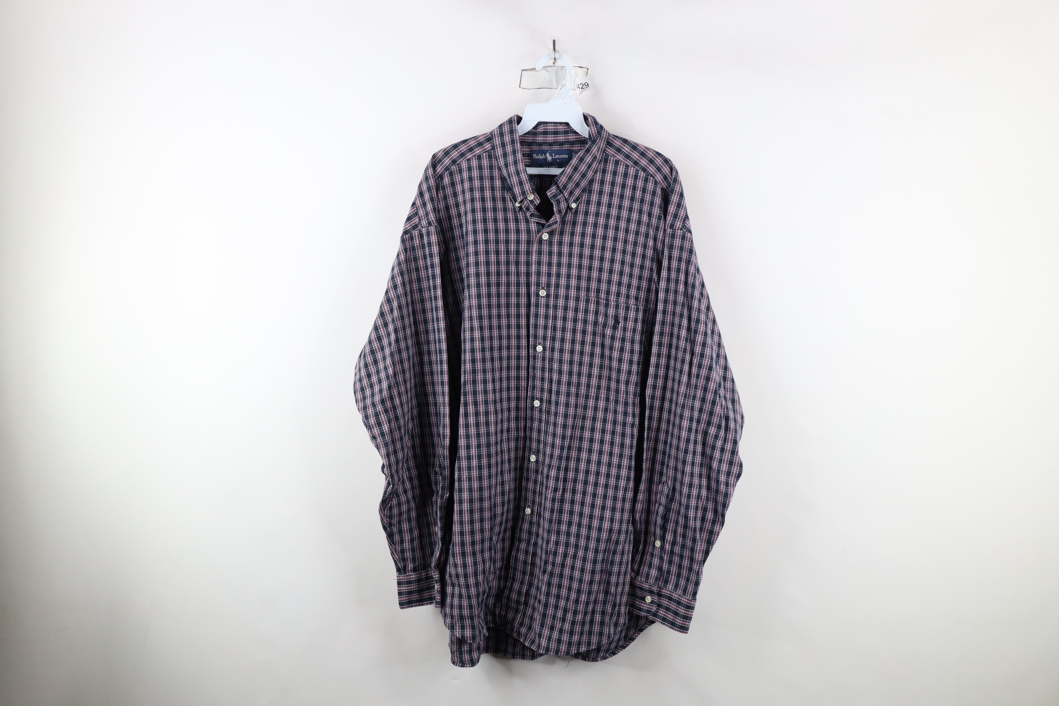 Ralph Lauren × Vintage Vintage 90s Ralph Lauren Heavy Baggy Fit Button Down Shirt Size US L / EU 52-54 / 3 - 1 Thumbnail