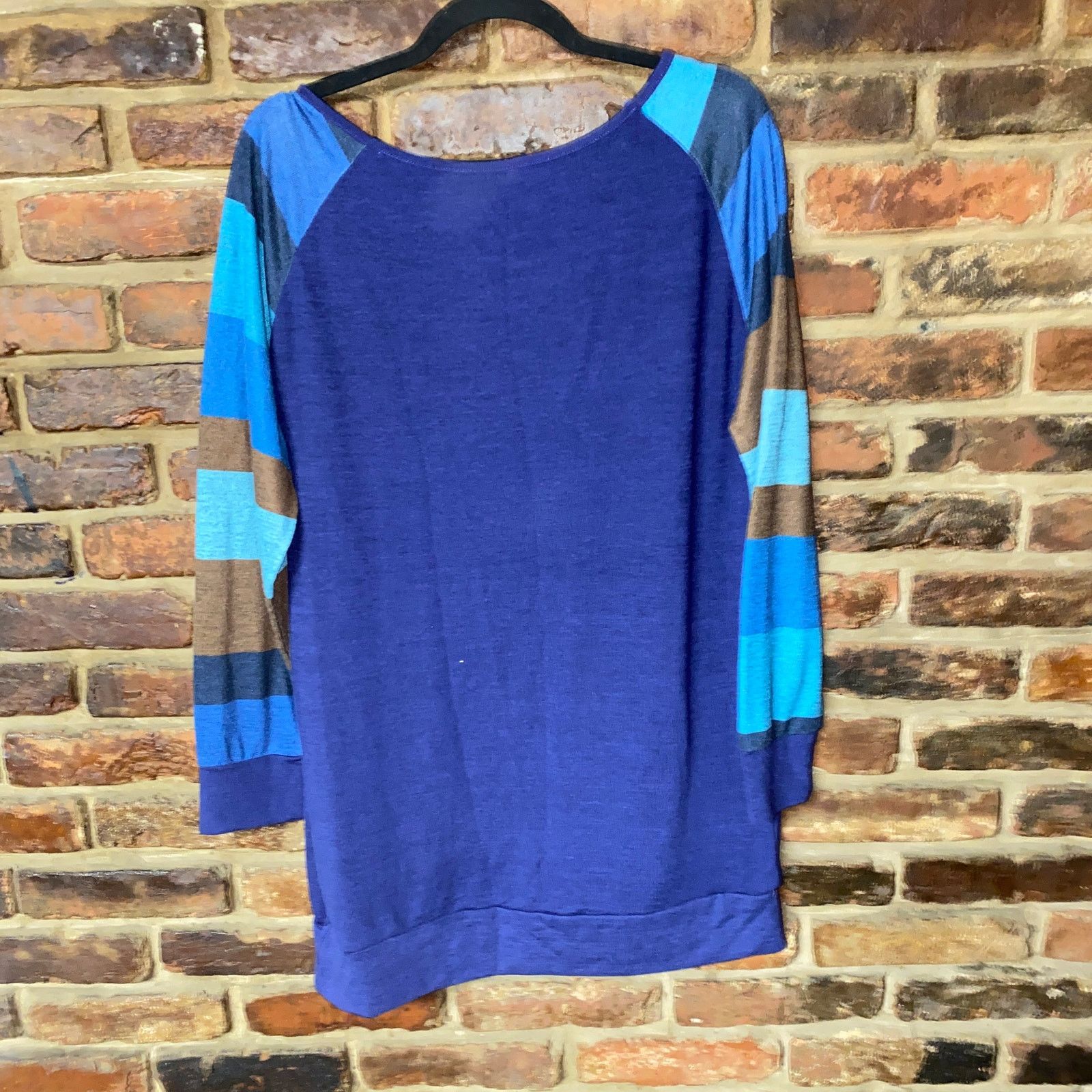 Other Women's Blue Color Block Pullover Knit Sweater Large Size L / US 10 / IT 46 - 6 Thumbnail
