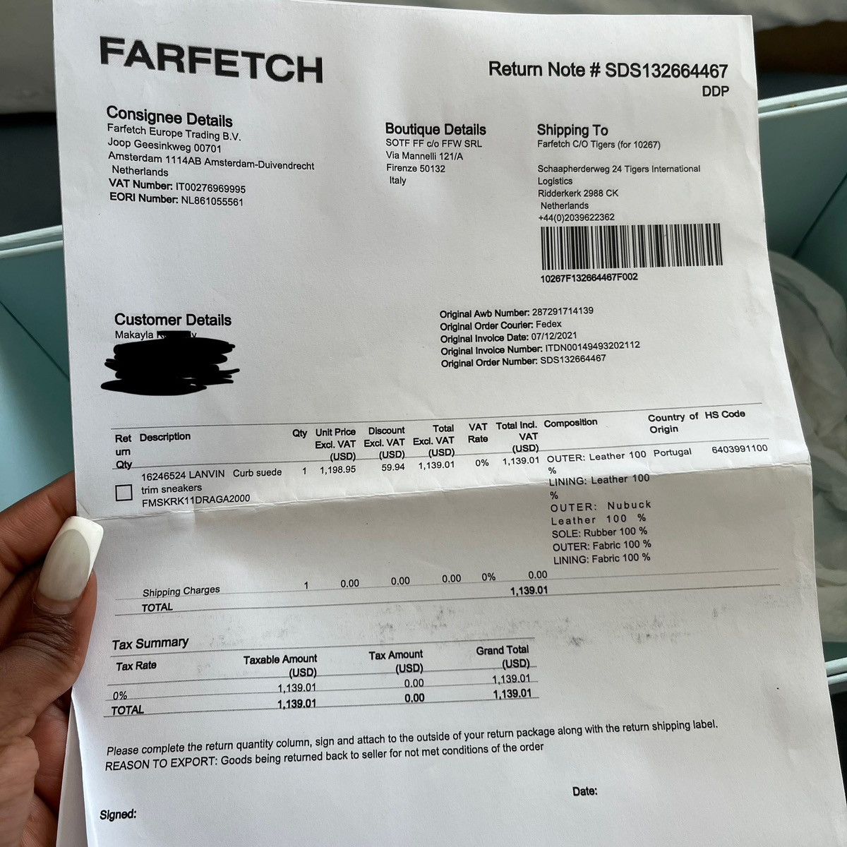 LANVIN LEATHER CURB SNEAKERS