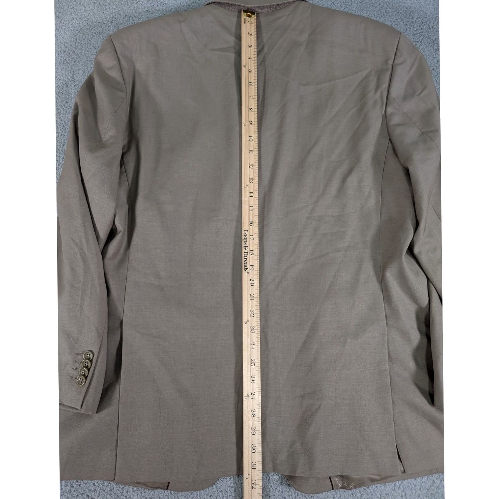Vintage Pronto Mondo Blazer Mens 46R Merino Wool Hand Tailored Italy Sport Coat Jacket Size 46R - 7 Thumbnail