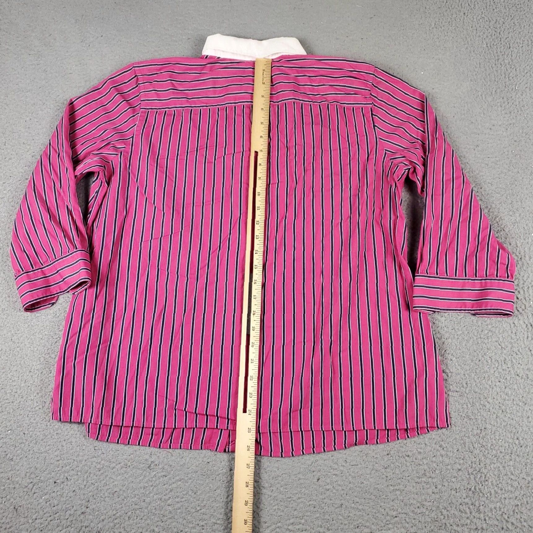 Ralph Lauren VINTAGE Ralph Lauren Women's Shirt 1X Pink Striped Button-Up Long Sleeve Casual Classic Size XL / US 12-14 / IT 48-50 - 3 Thumbnail