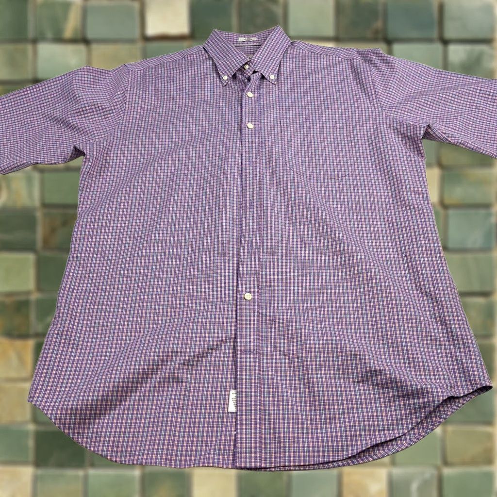 Peter Millar Peter Millar Nanoluxe Mens Shirt Large EUC Button Front Short Sleeve Casual Size US M / EU 48-50 / 2 - 1 Thumbnail