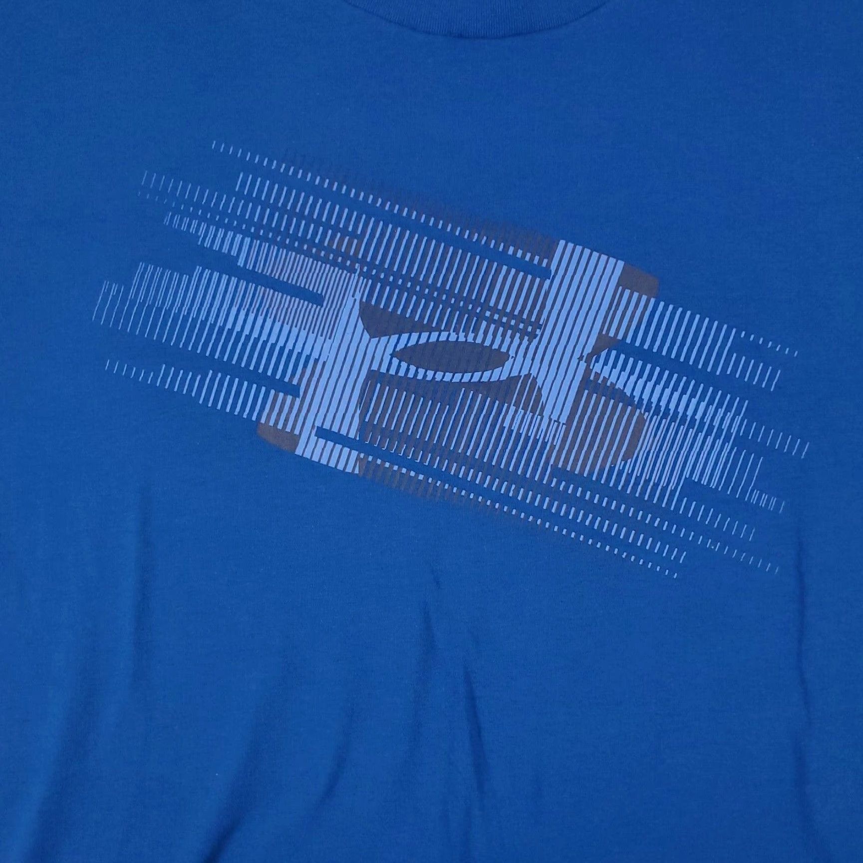 Under Armour Under Armour T-Shirt Mens 2XL Blue Casual Short Sleeve Crew Neck Logo Cotton Blend Regular Size US XXL / EU 58 / 5 - 2 Thumbnail