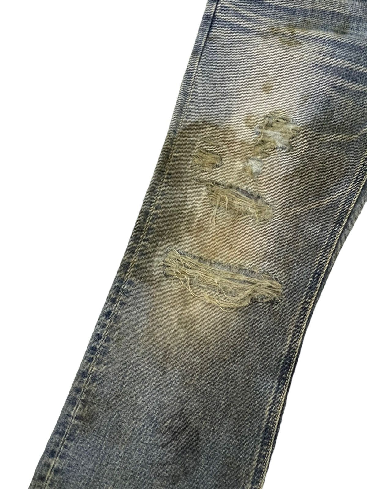 Lee Flare Jeans Lee Japan Dirty Distress Boot Cut 7🟦8 Size US 33 - 6 Thumbnail
