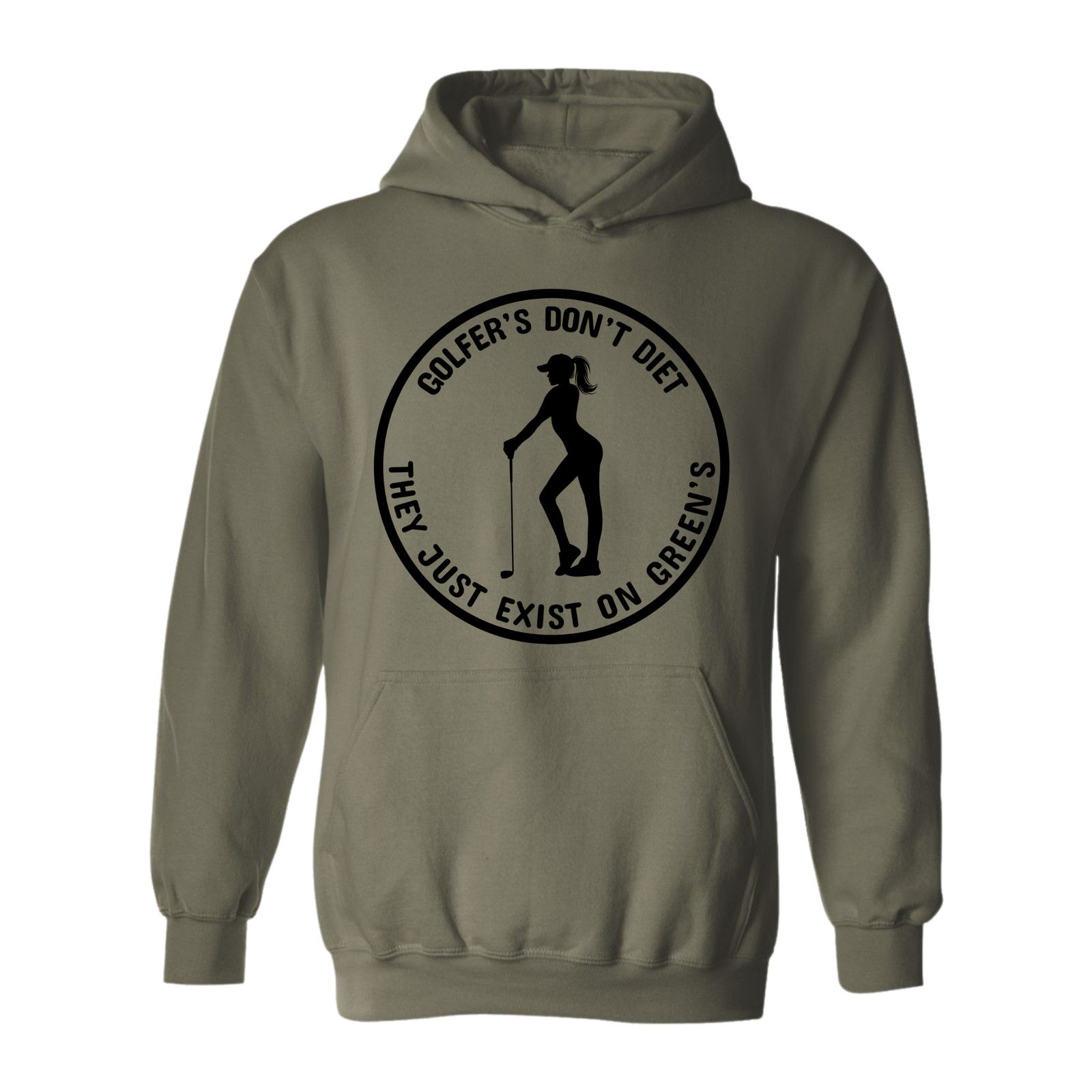Gildan Golf Hoodie Golfers Dont Diet Funny WOMAN Golfer Sweatshirt Size US L / EU 52-54 / 3 - 6 Thumbnail