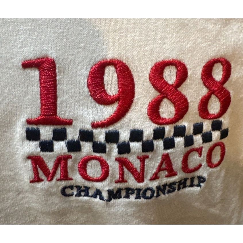Other BrandMakers Monaco F1 Tee White Red Black Embroidery L Size US L / EU 52-54 / 3 - 2 Thumbnail