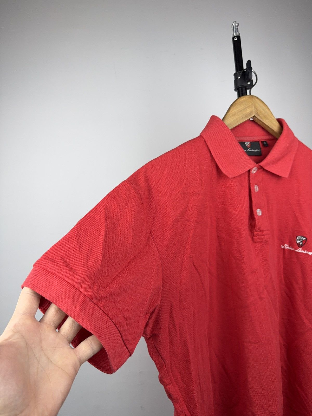 Tonino Lamborghini Vintage 90s Retro Racing Tonino Lamborghini Red Polo Shirt 🐂 Size US L / EU 52-54 / 3 - 5 Thumbnail