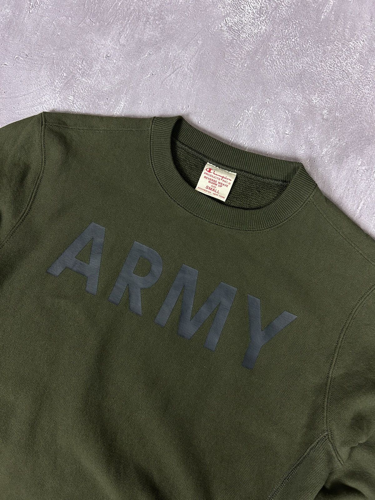 Champion × Vintage Vintage Champion ARMY Khaki Sweatshirt Size S Size US S / EU 44-46 / 1 - 2 Thumbnail