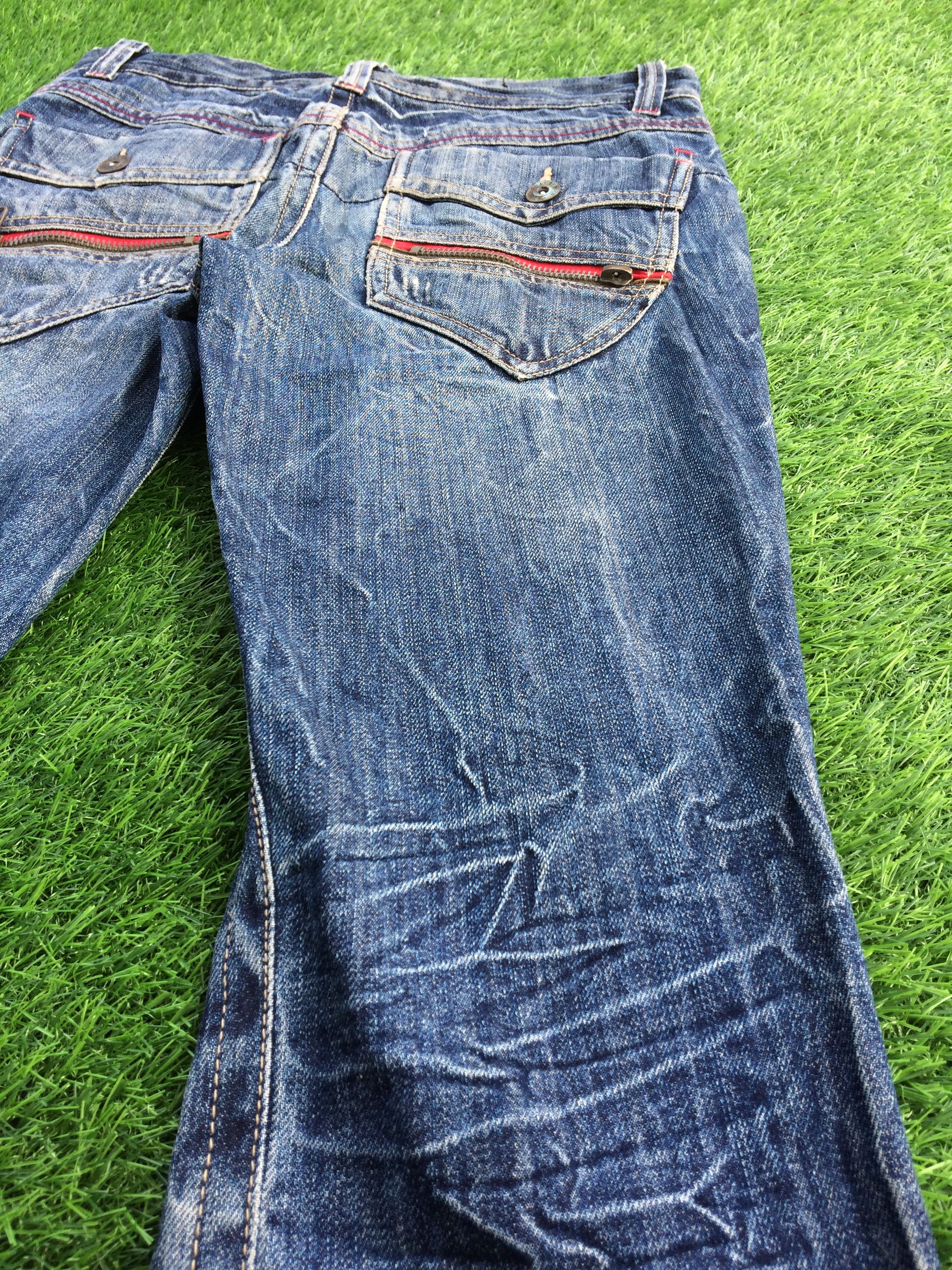 Japanese Brand Harajuku Double Pocket Bootcut Jeans #D-843 Size US 32 / EU 48 - 11 Thumbnail