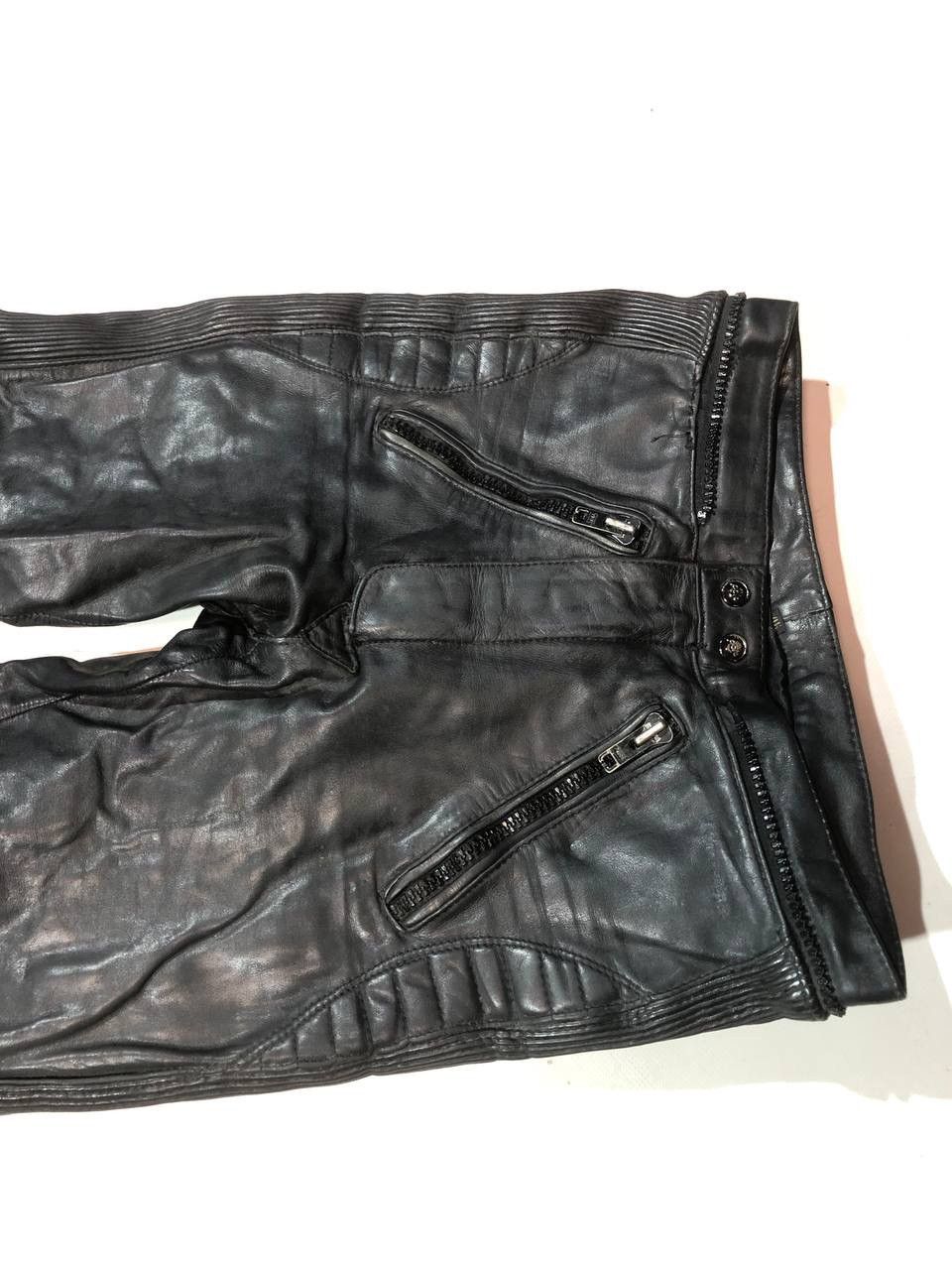 Leather × Vintage Polo Racing Moto Biker Leather Pants Vintage Size US 29 - 4 Thumbnail