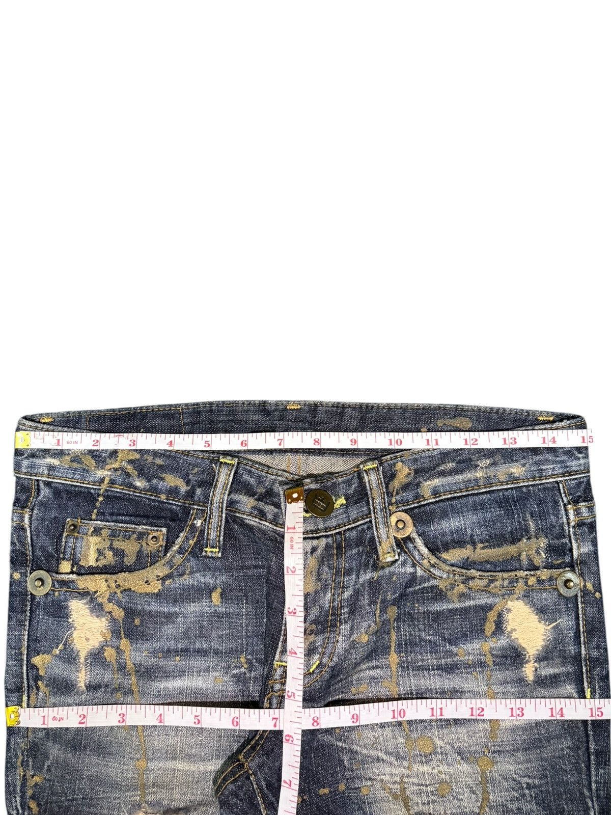 If Six Was Nine Vintage Japanese Brand Distress Low Rise Flare Jeans Size 30" / US 8 / IT 44 - 6 Thumbnail
