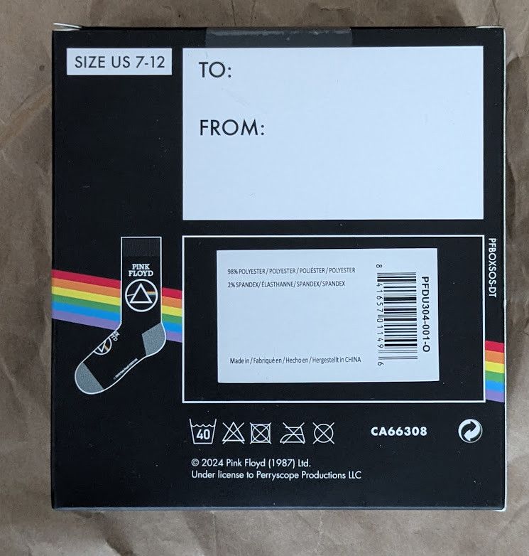 Other Pink Floyd sock gift box Size US 7 / EU 40 - 2 Thumbnail